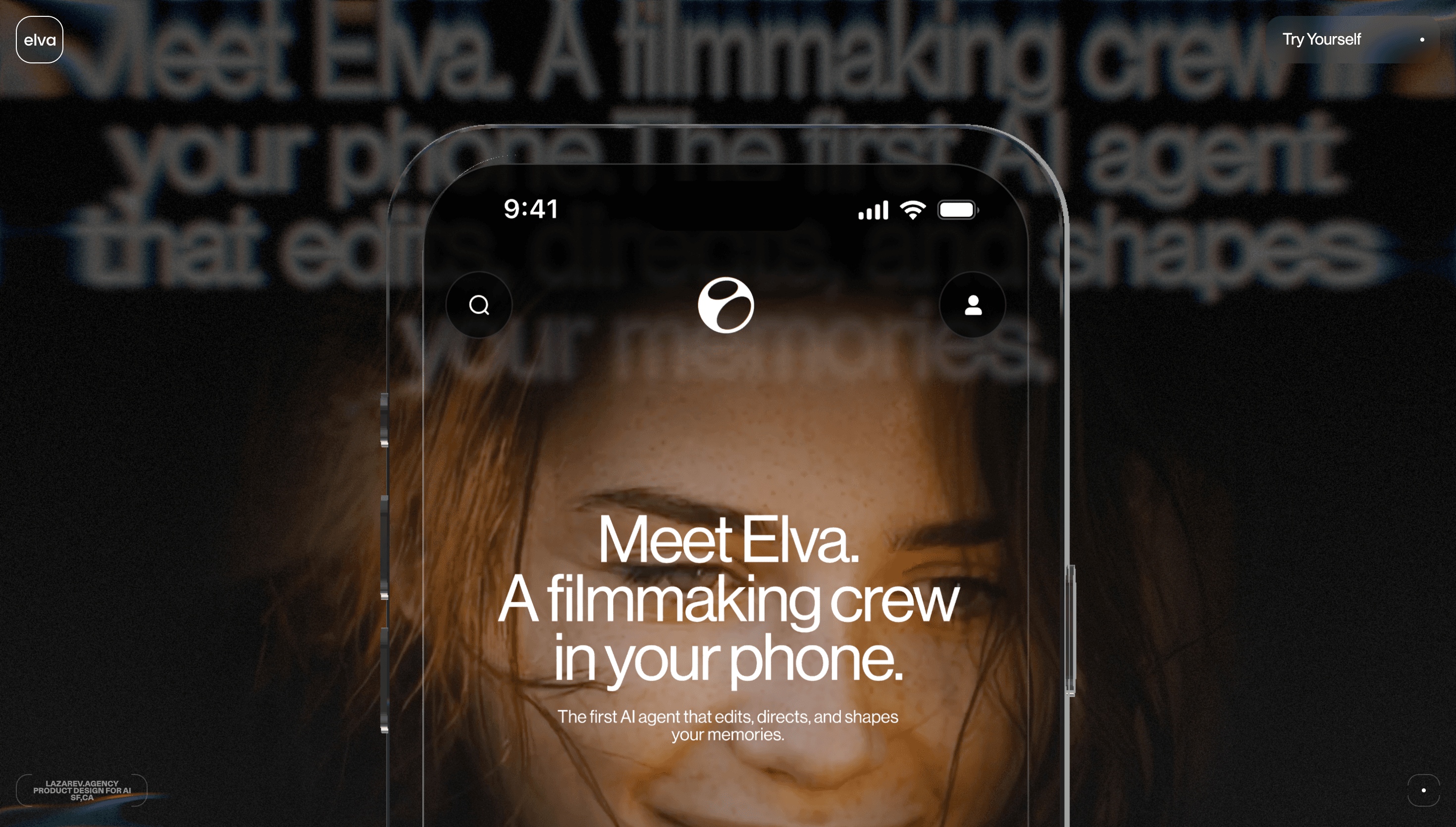 Elva AI — Tech, Entertainment website design