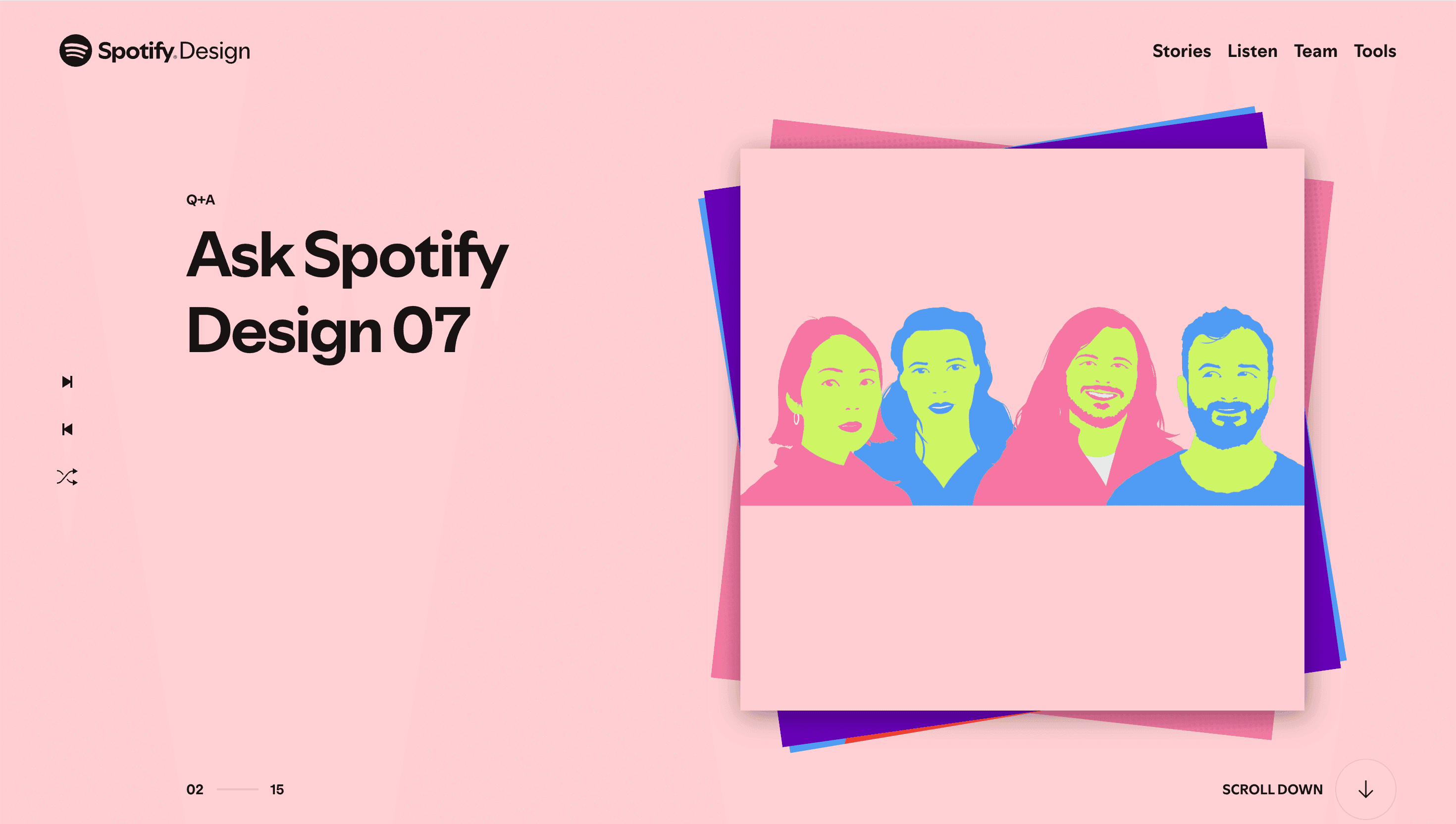 Spotify.Design — Colorful, Portfolio website design