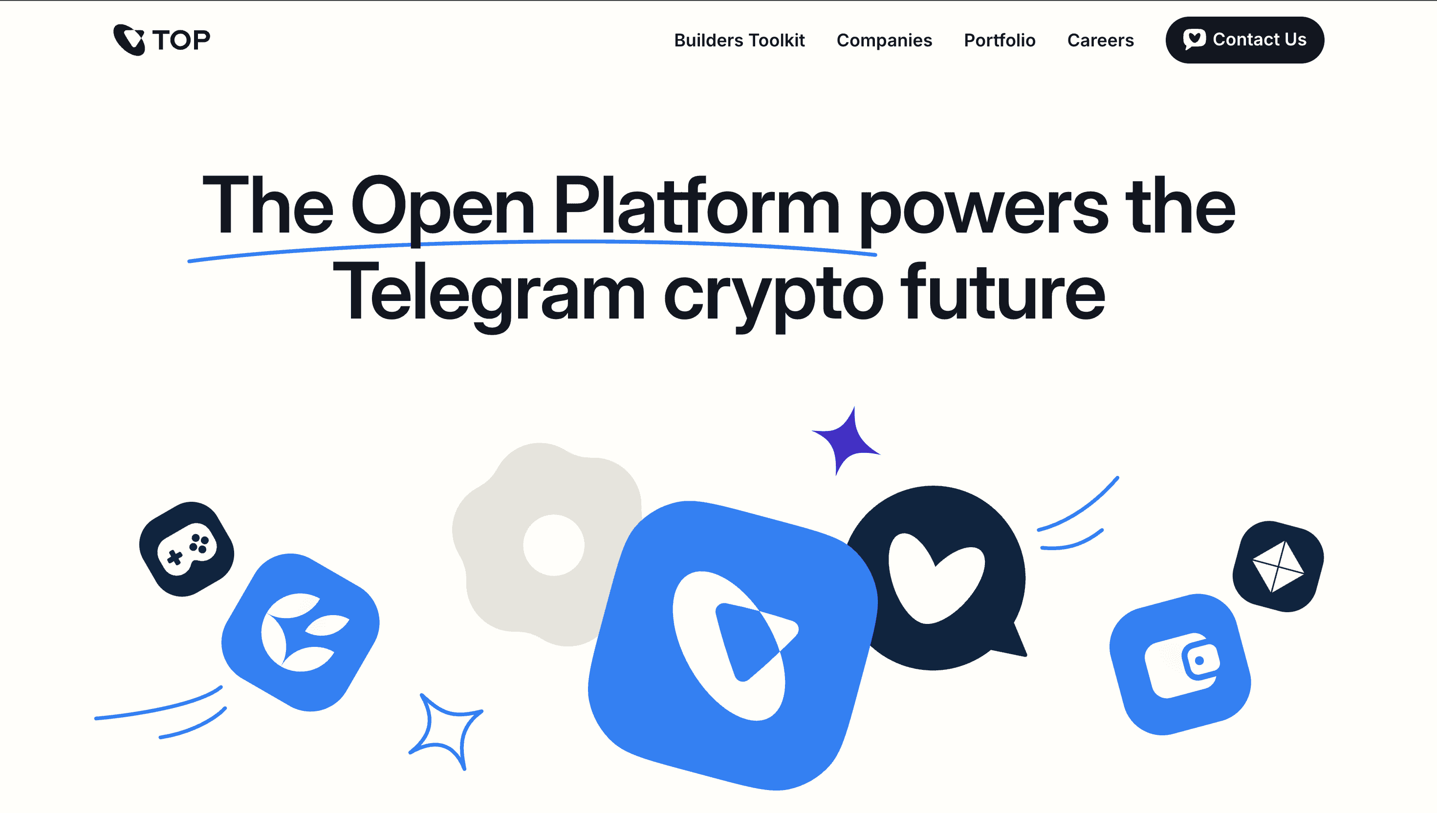 TOP: The Open Platform — Product, Minimal website design