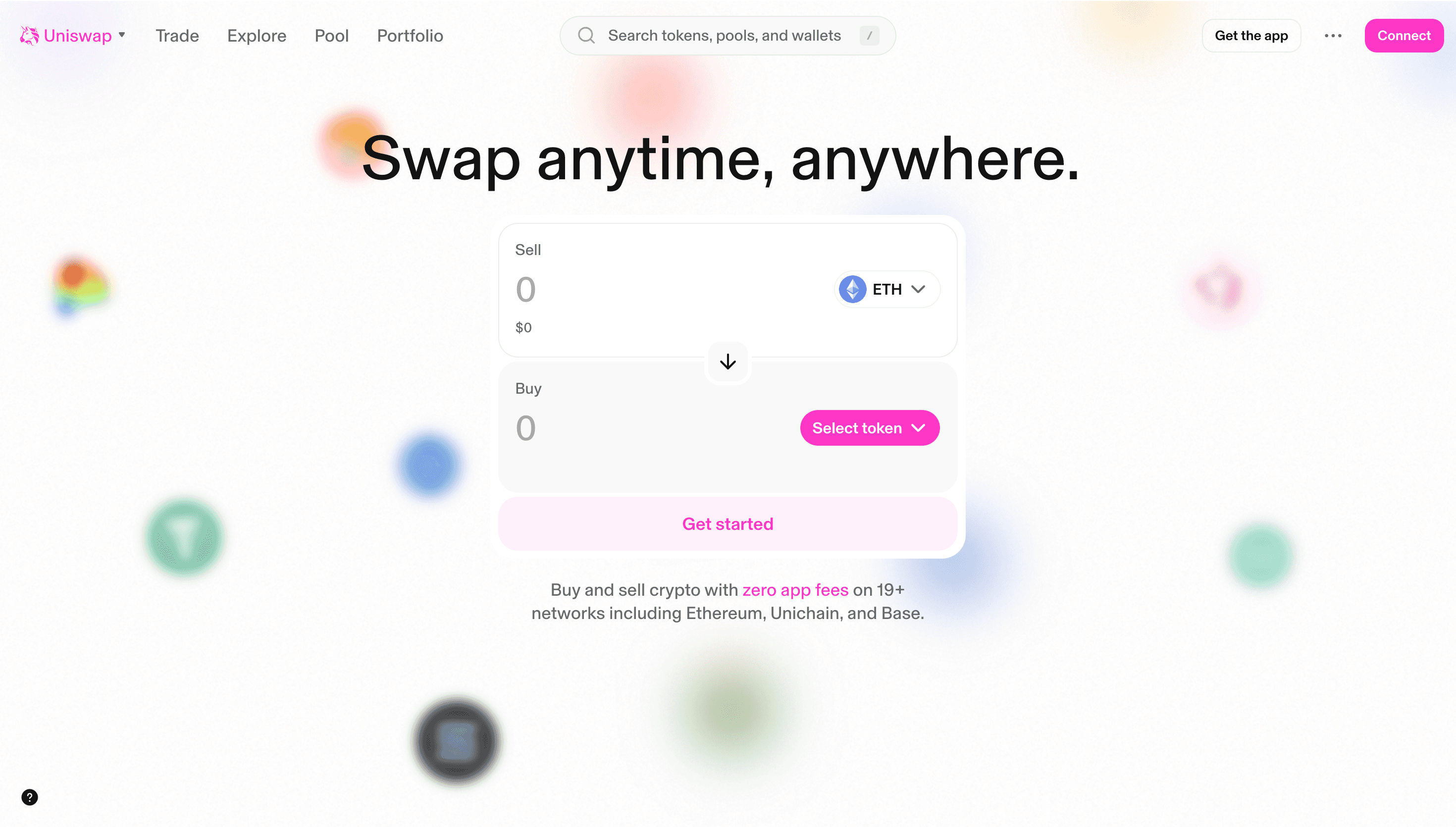 Uniswap Interface — Web3, Fintech website design