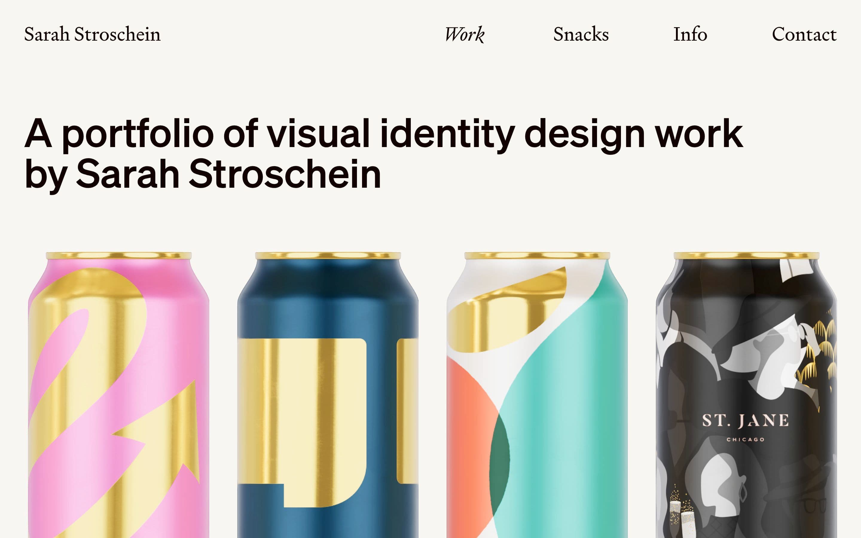 Sarah Stroschein — Designer, Graphic Designer website design