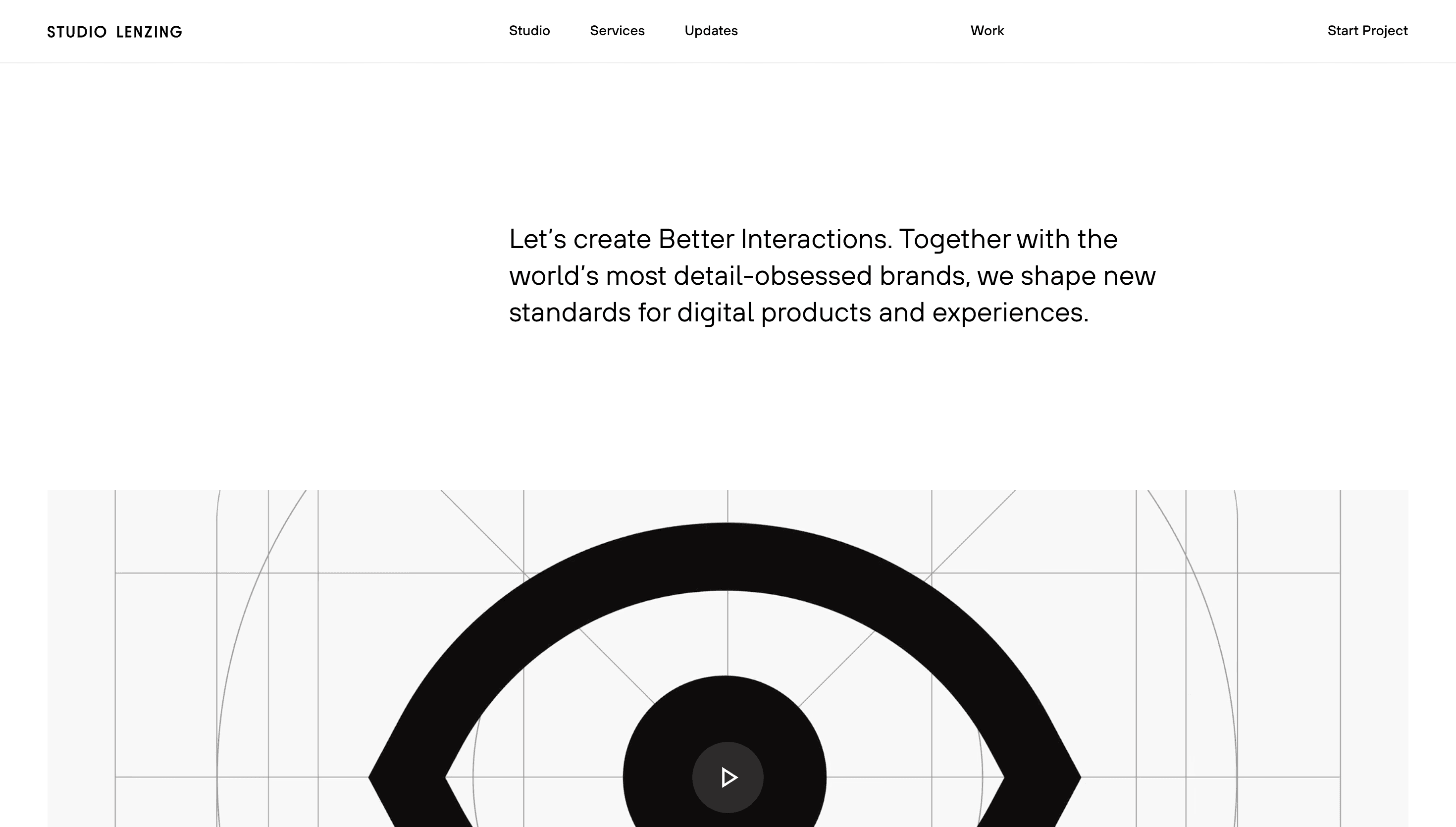Studio Lenzing — Agency, Studio website design