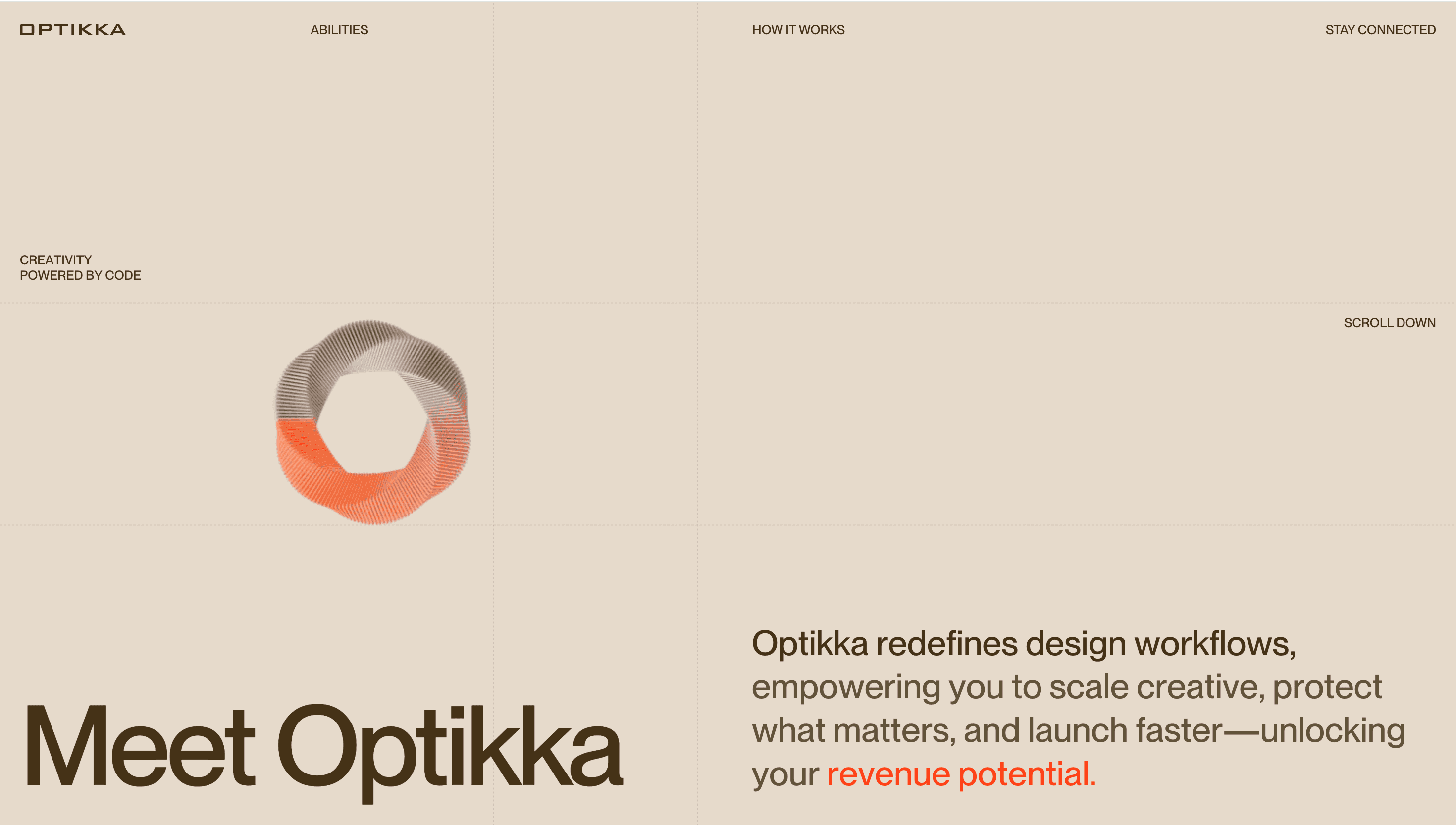 OPTIKKA — 3D, Minimal website design