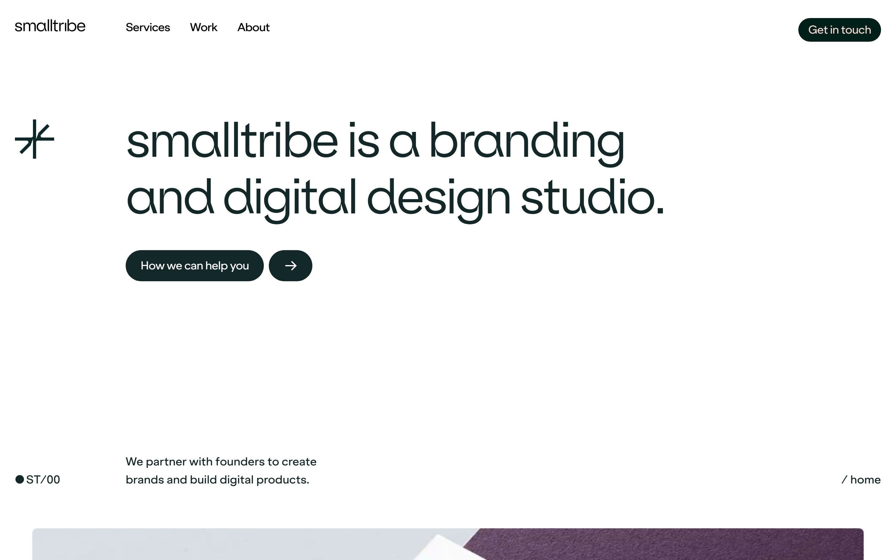 smalltribe — Agency, Studio website design