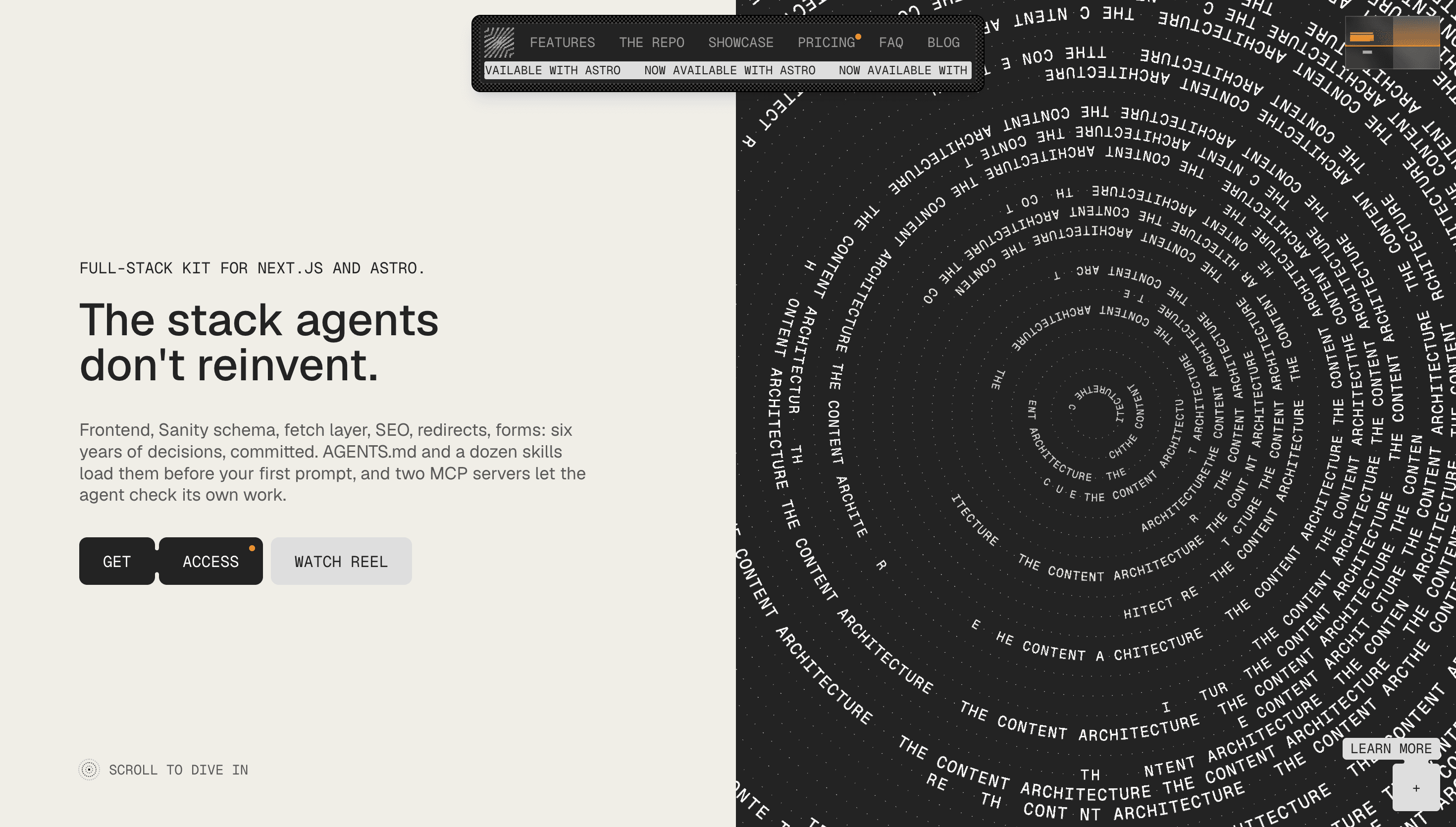 Content Architecture — Dev, Developer website design