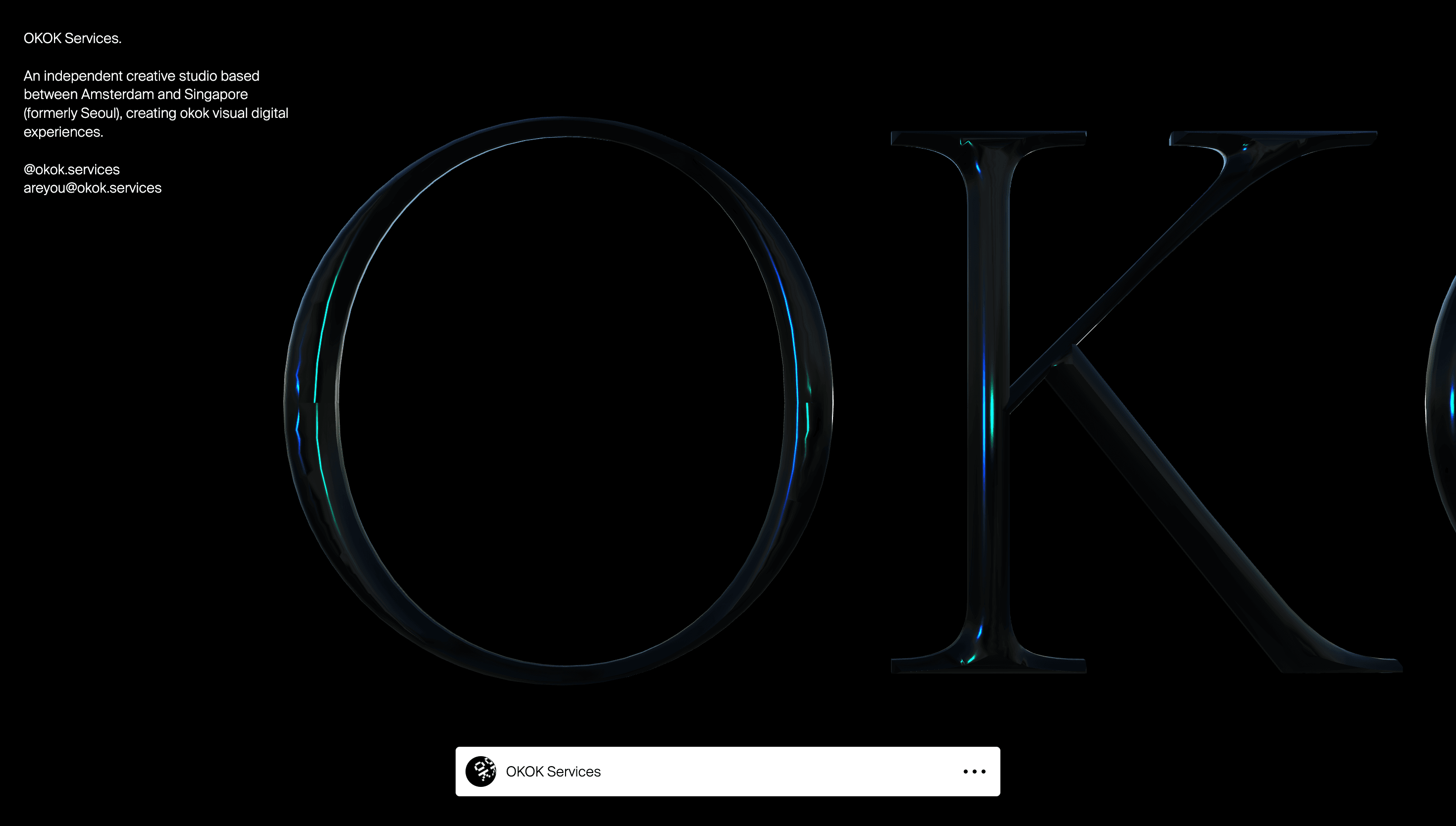OKOK Services — Studio, Animation website design