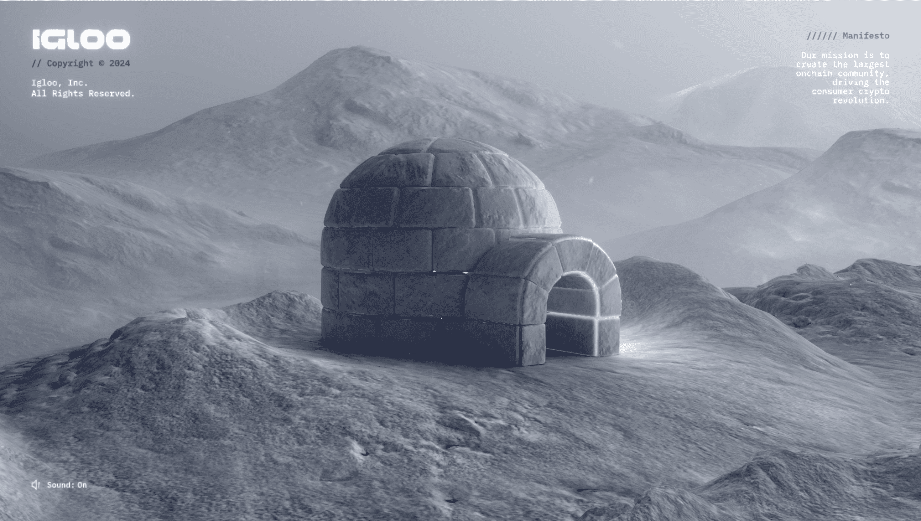 Igloo Inc — 3D, Music website design