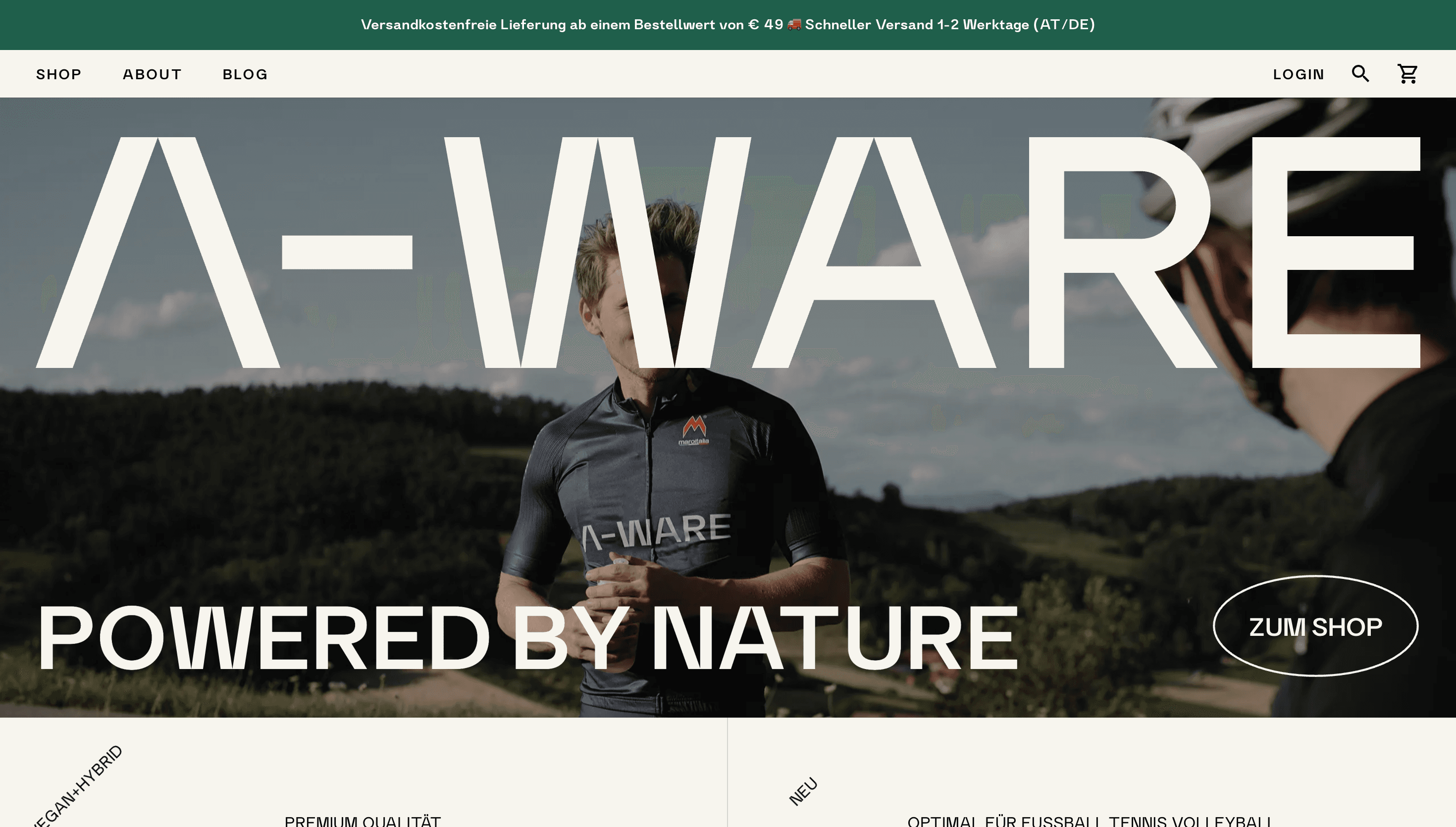 A-WARE — Food, Health website design