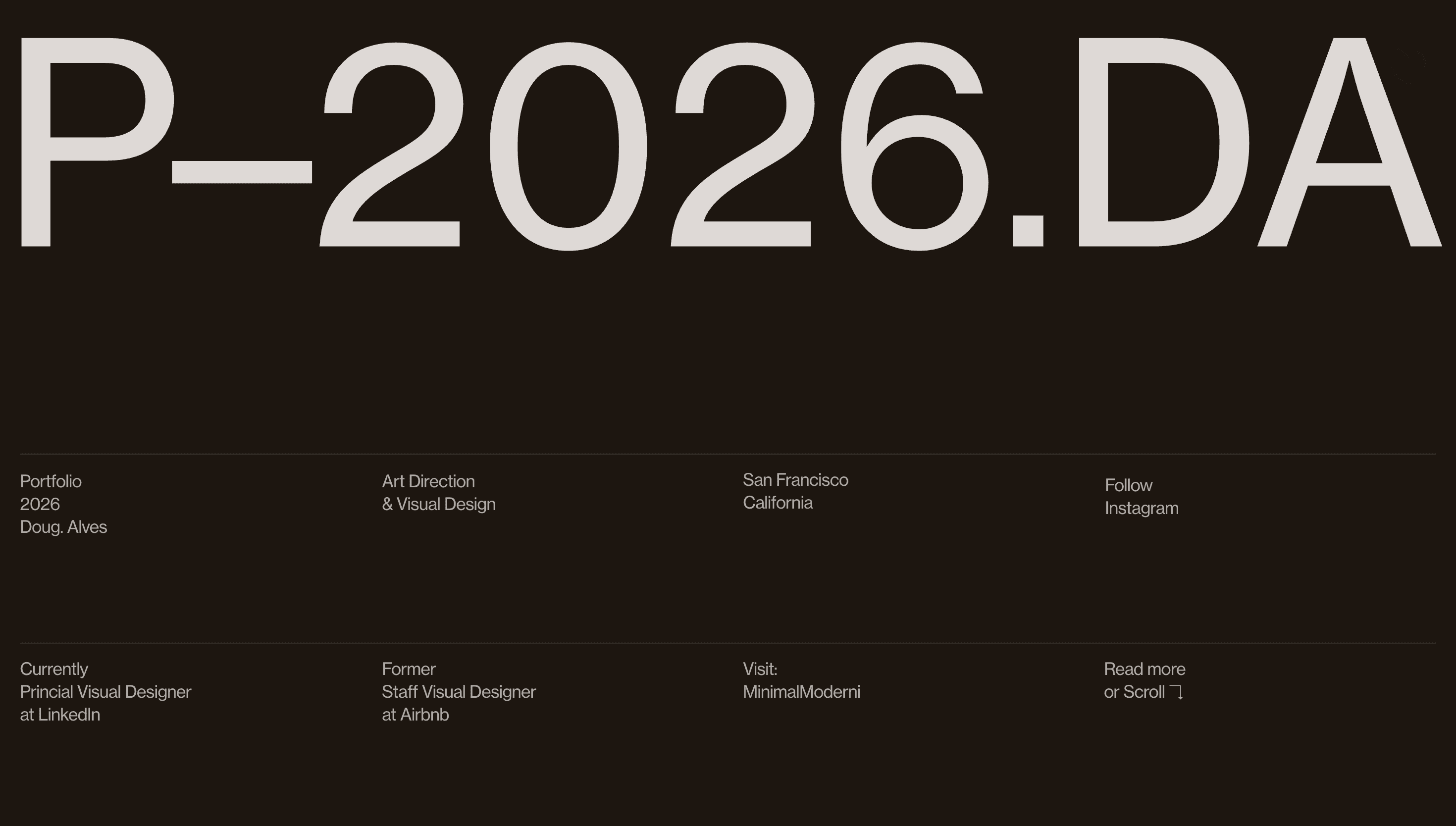 Doug Alves — Portfolio, Designer website design