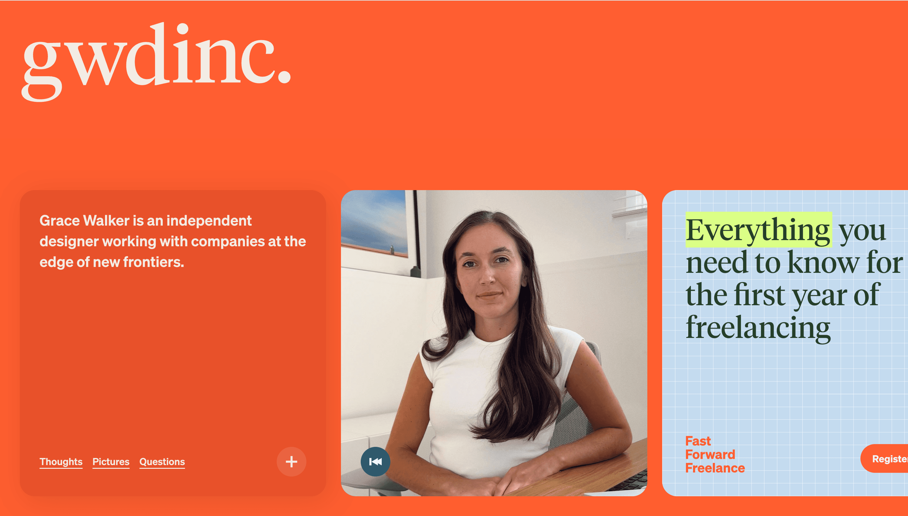 Grace Walker — Agency, Designer website design