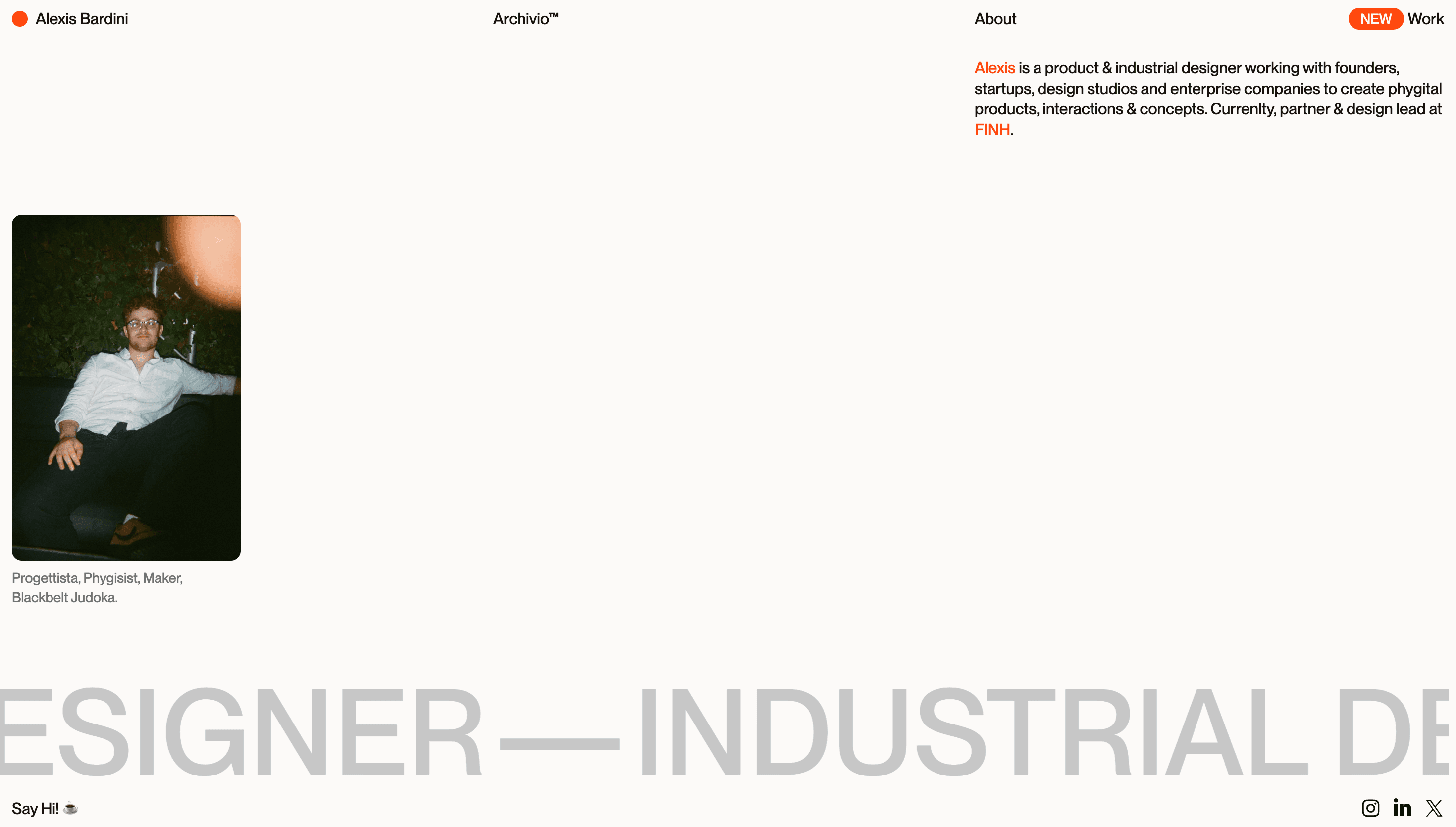 Alexis Bardini — Designer, Portfolio website design