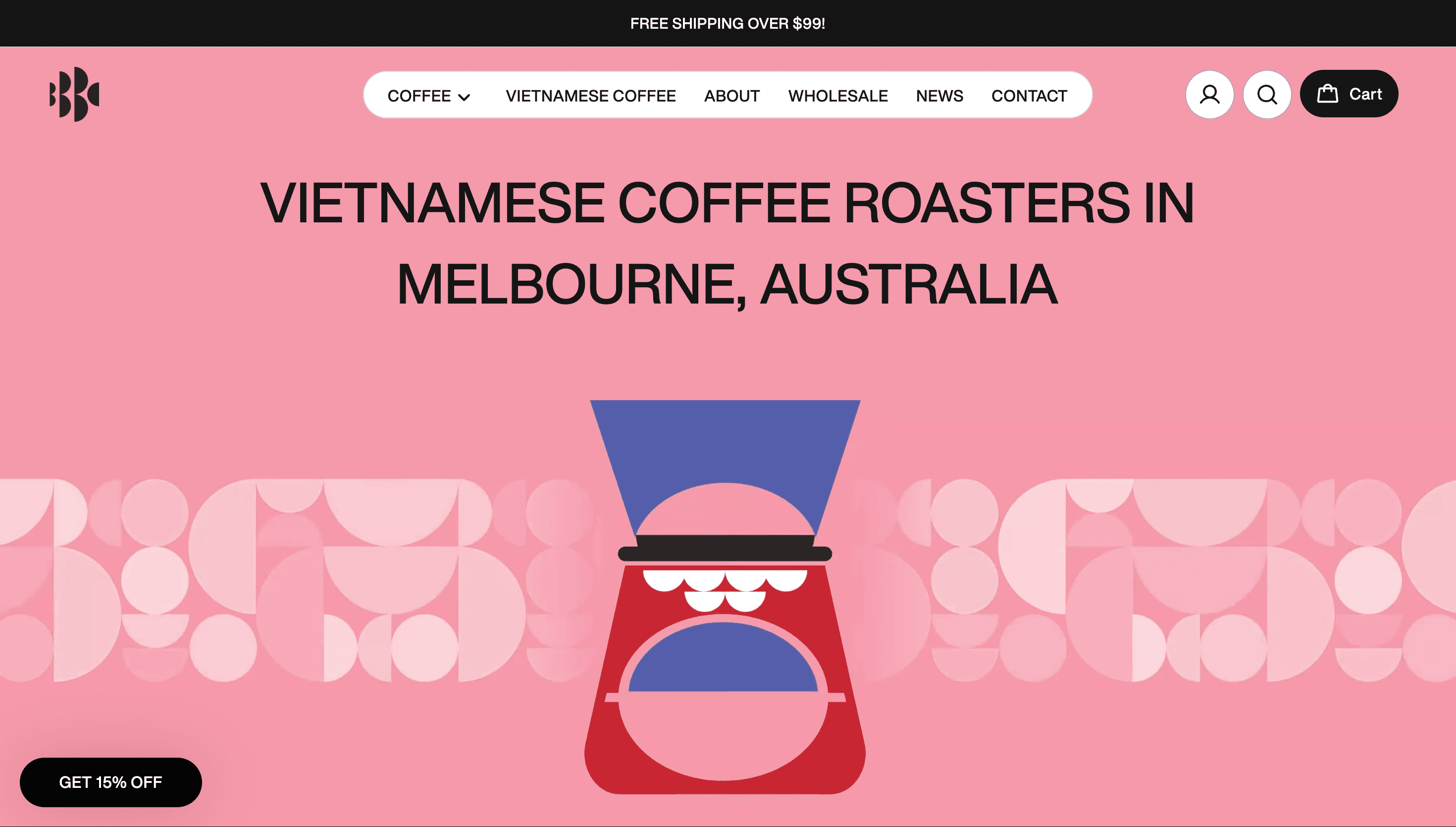 Best Bean Best Cup — Food, E-commerce website design