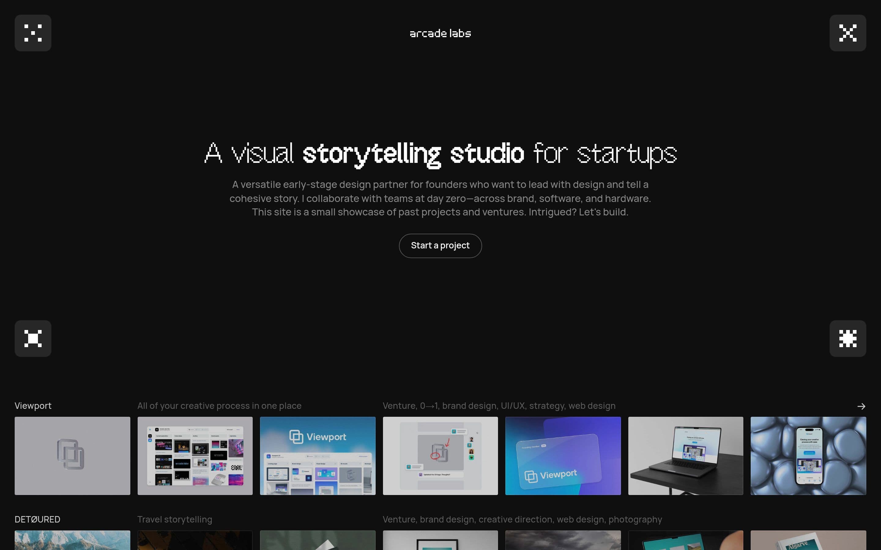 Arcade Labs — Startup, Studio website design
