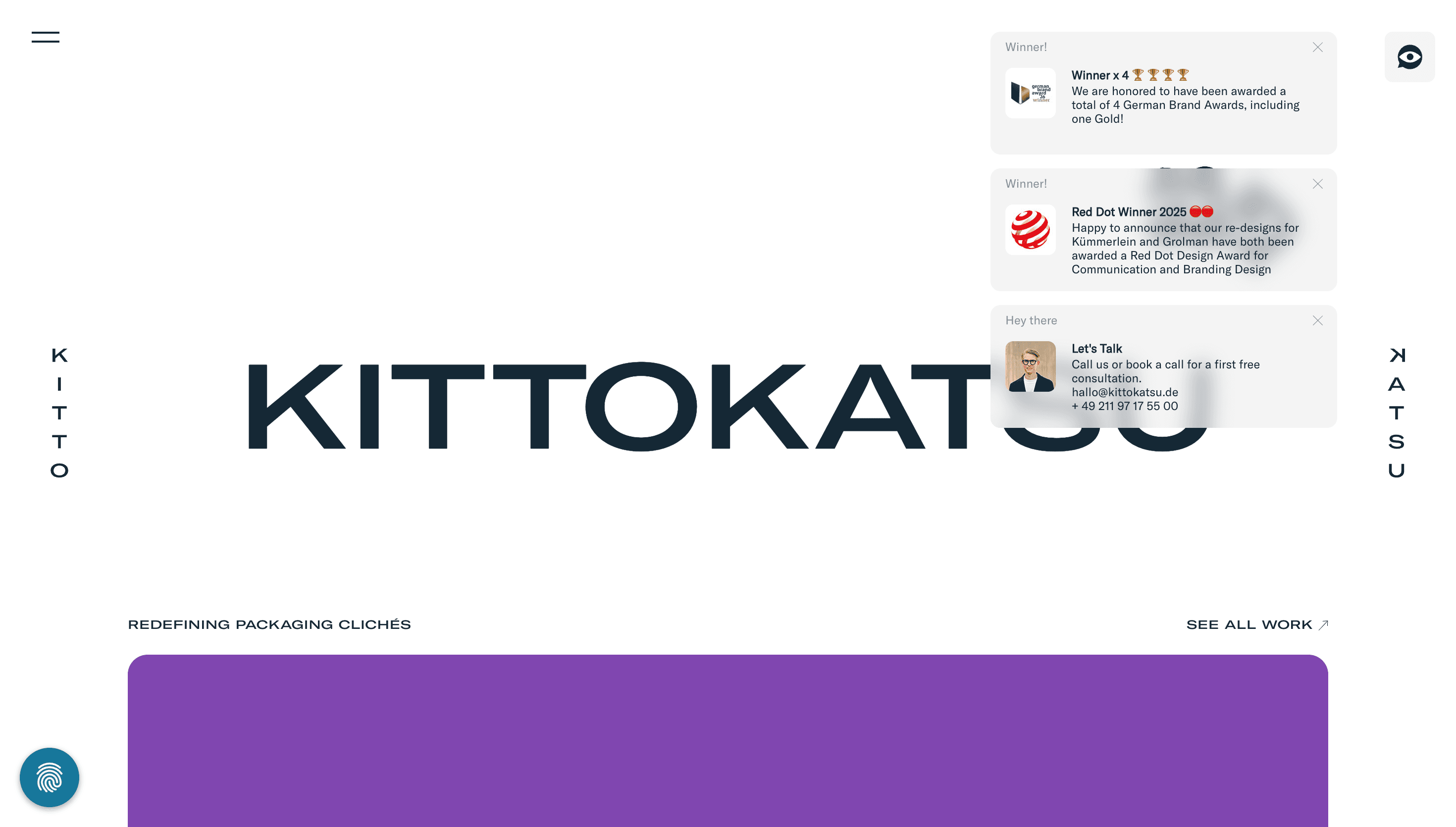 KittoKatsu — Agency, Branding website design