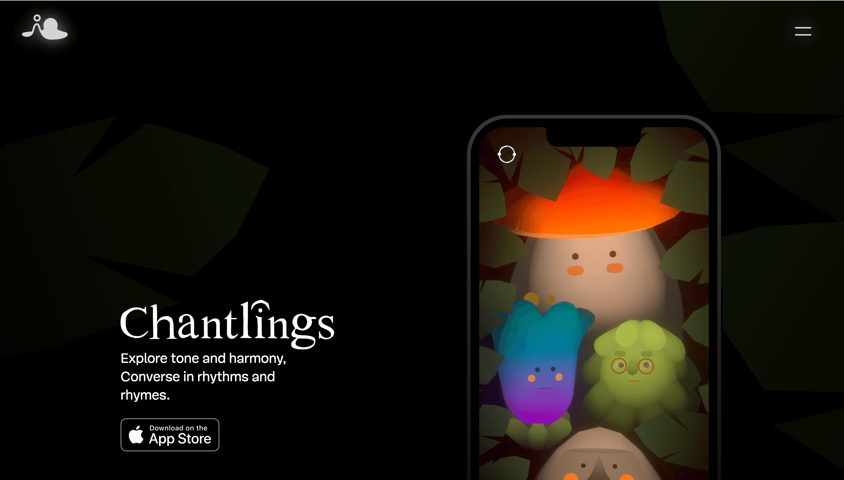 Chantlings — Interactive, Music website design