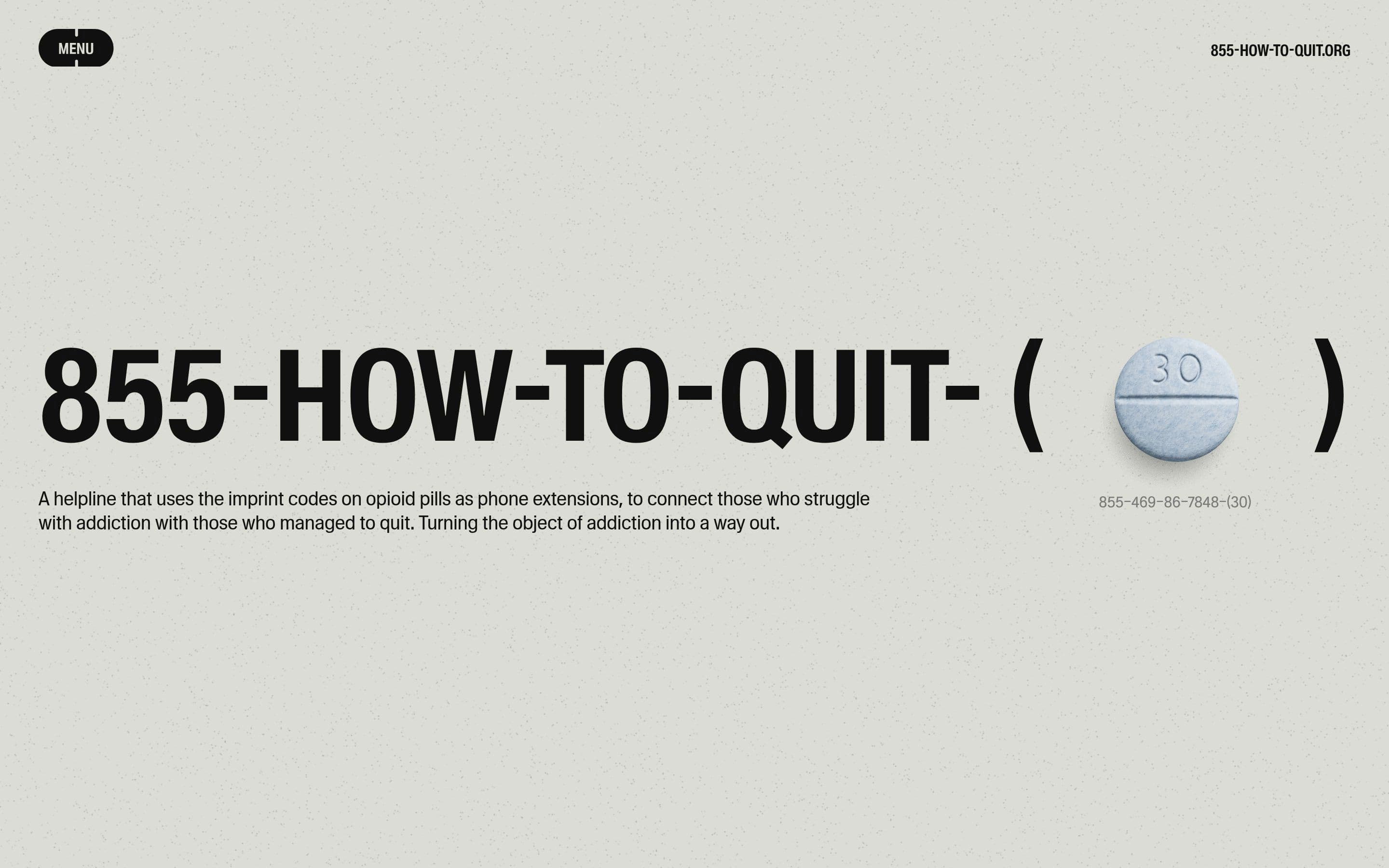 855 How to quit — Health, Community website design