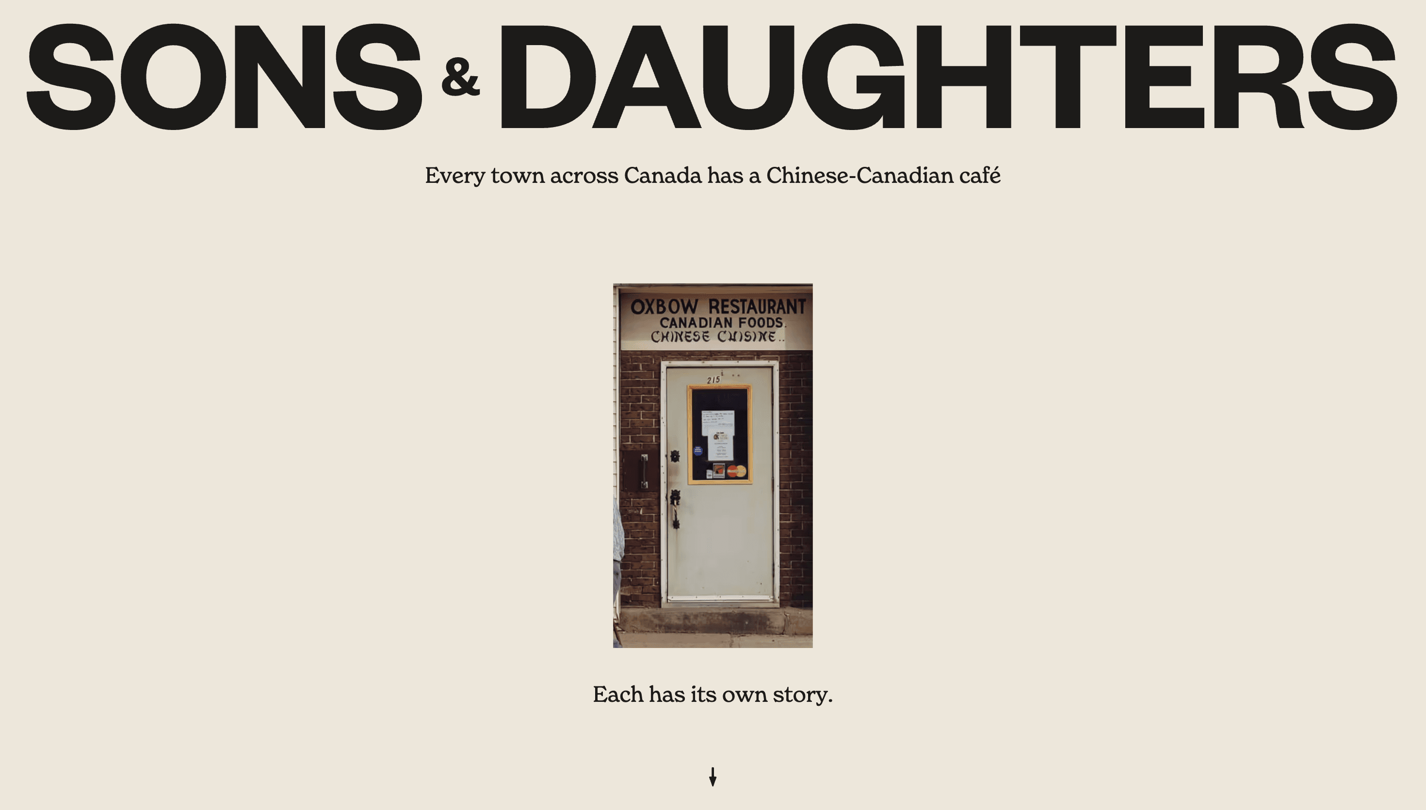Sons & Daughters — Culture, Food website design
