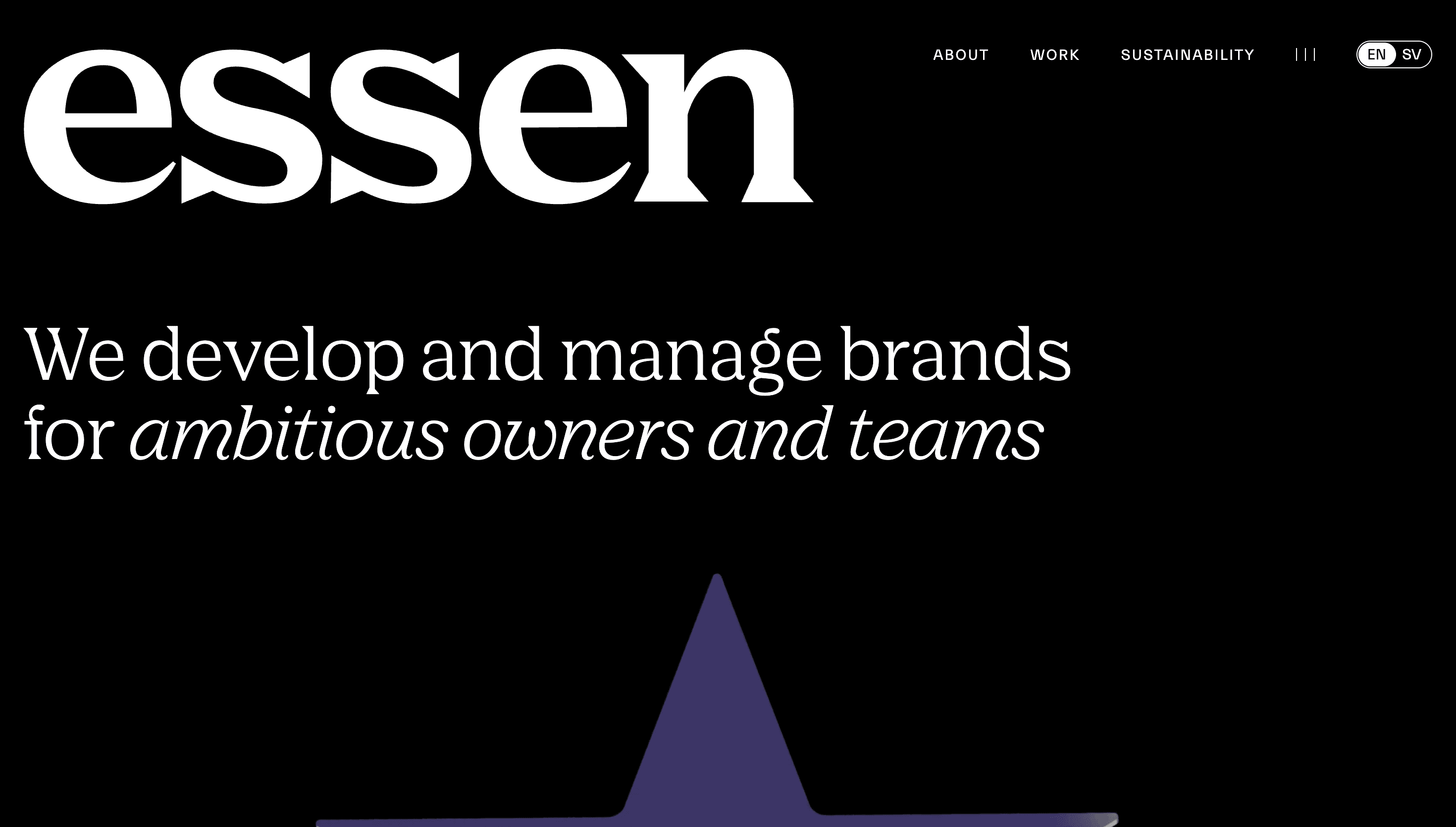 Essen — Agency, Branding website design