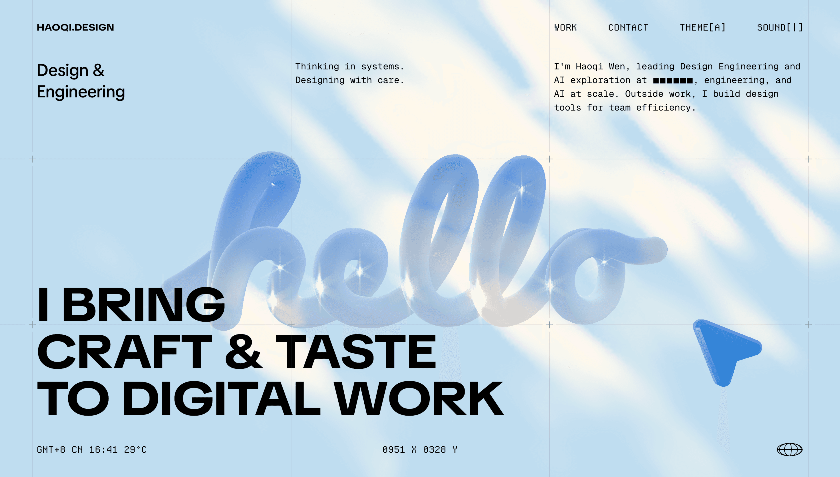 HAOQI — Designer, Tech website design