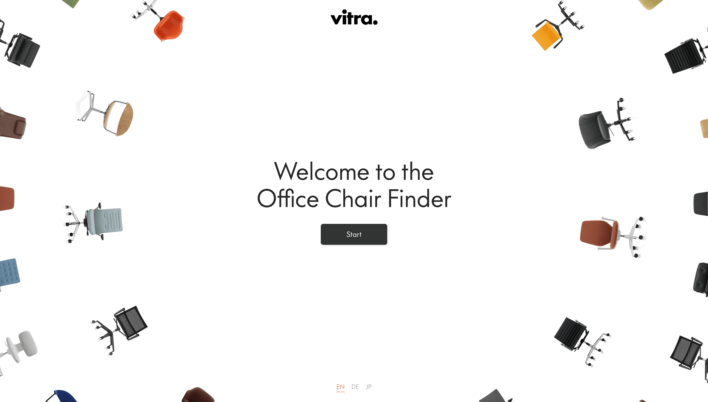 Office Chair Finder by Vitra — Productivity, Workflow website design