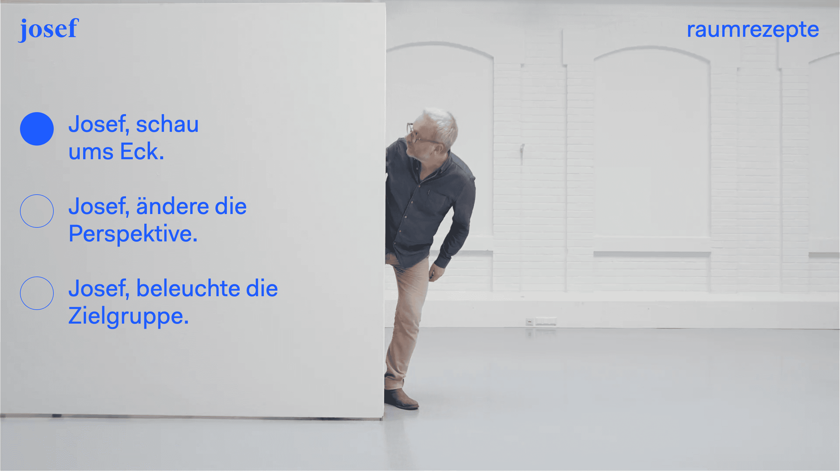 josef - raumrezepte β Real Estate, Corporate website design