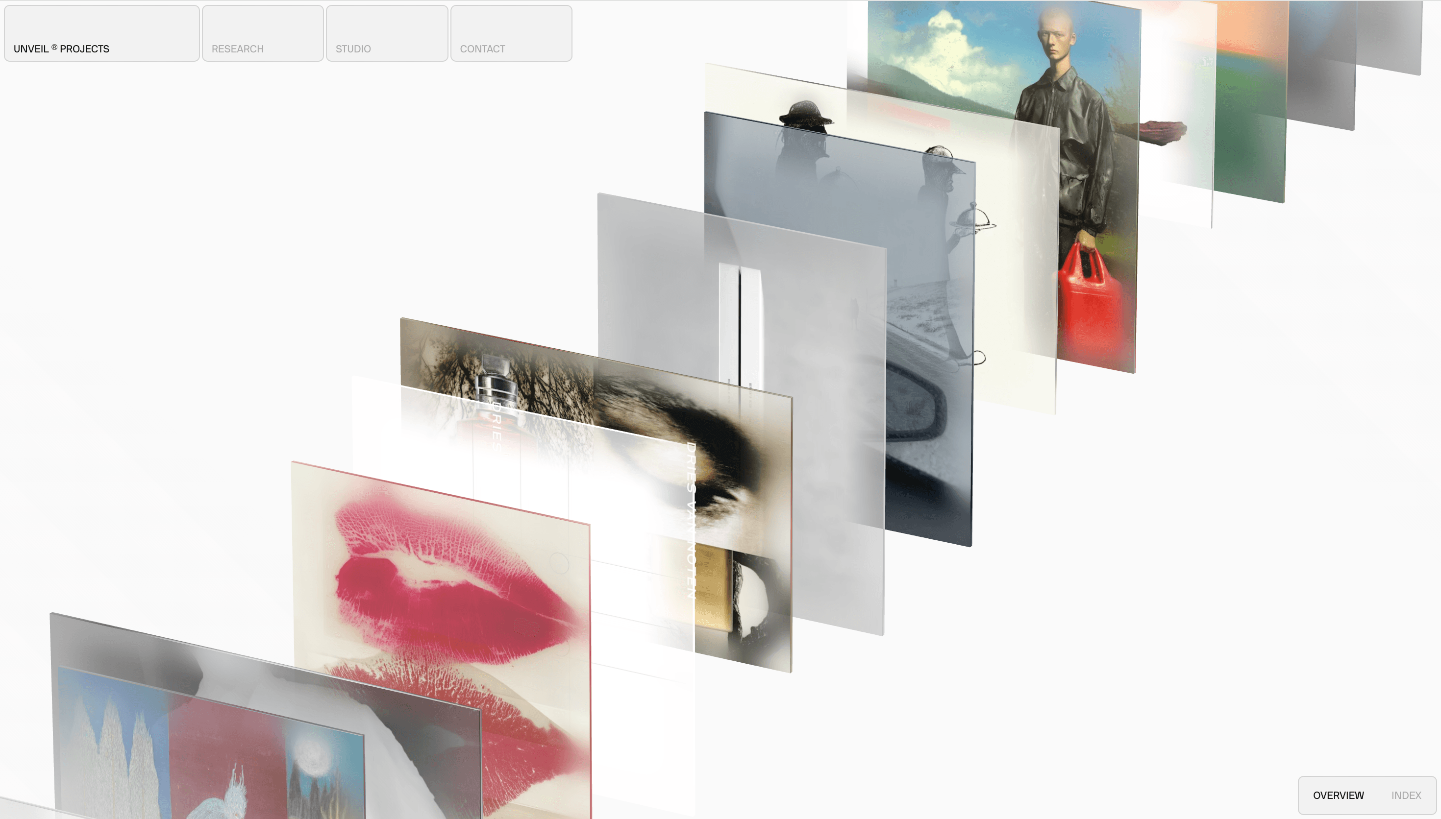 UNVEIL® — Studio, Tech website design