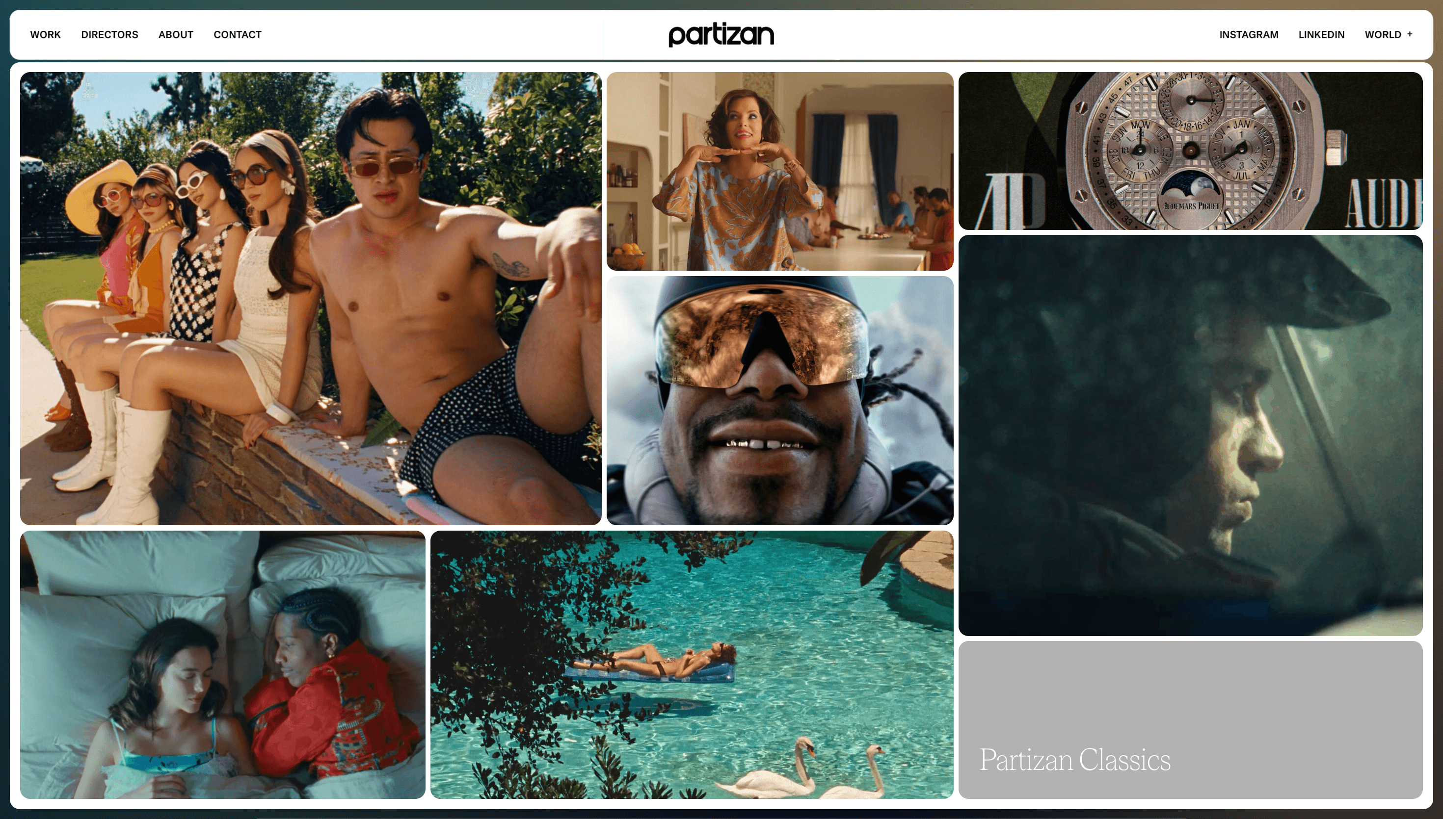 Partizan — Agency, Portfolio website design