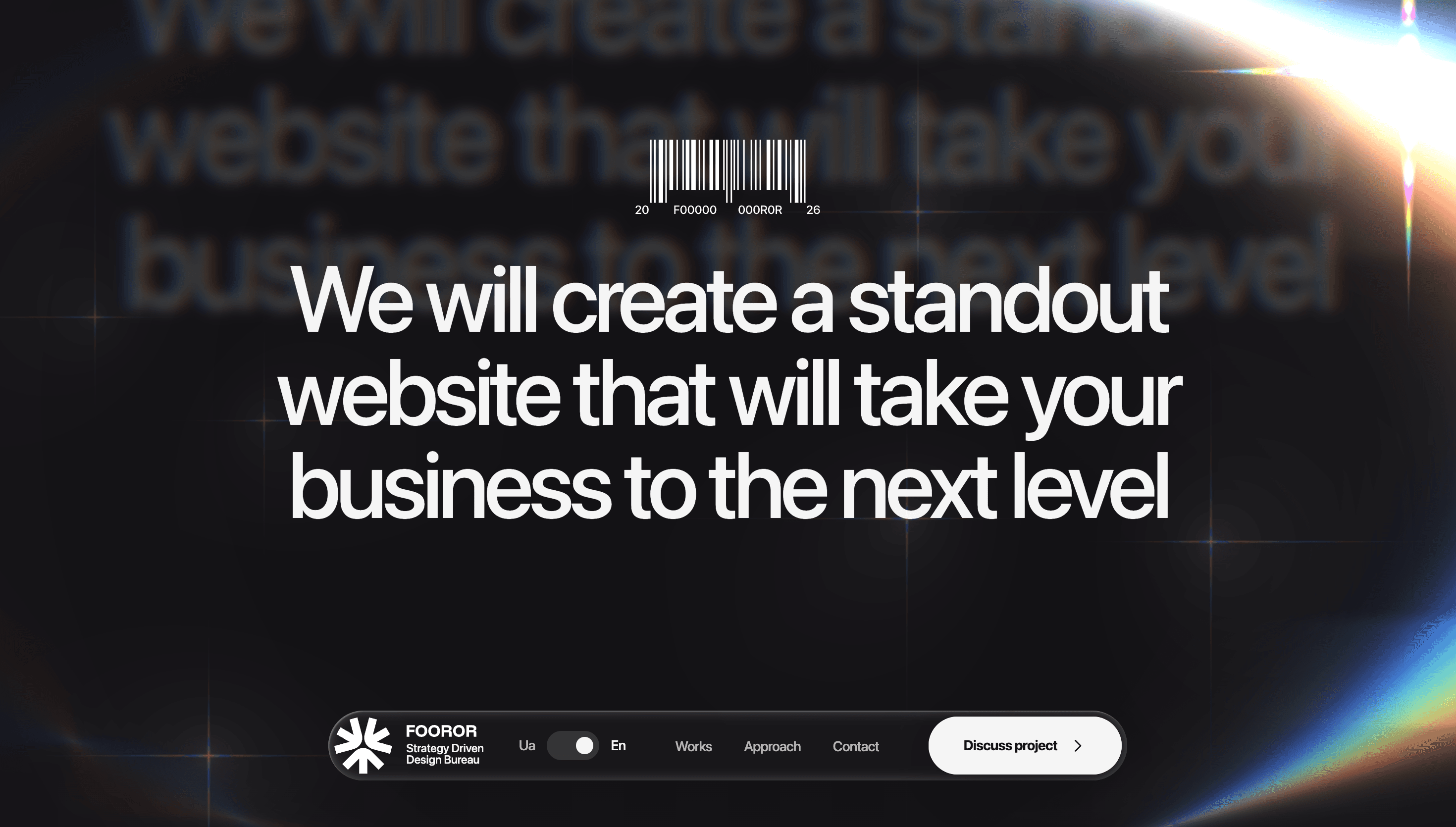FOOROR — Agency, Branding website design
