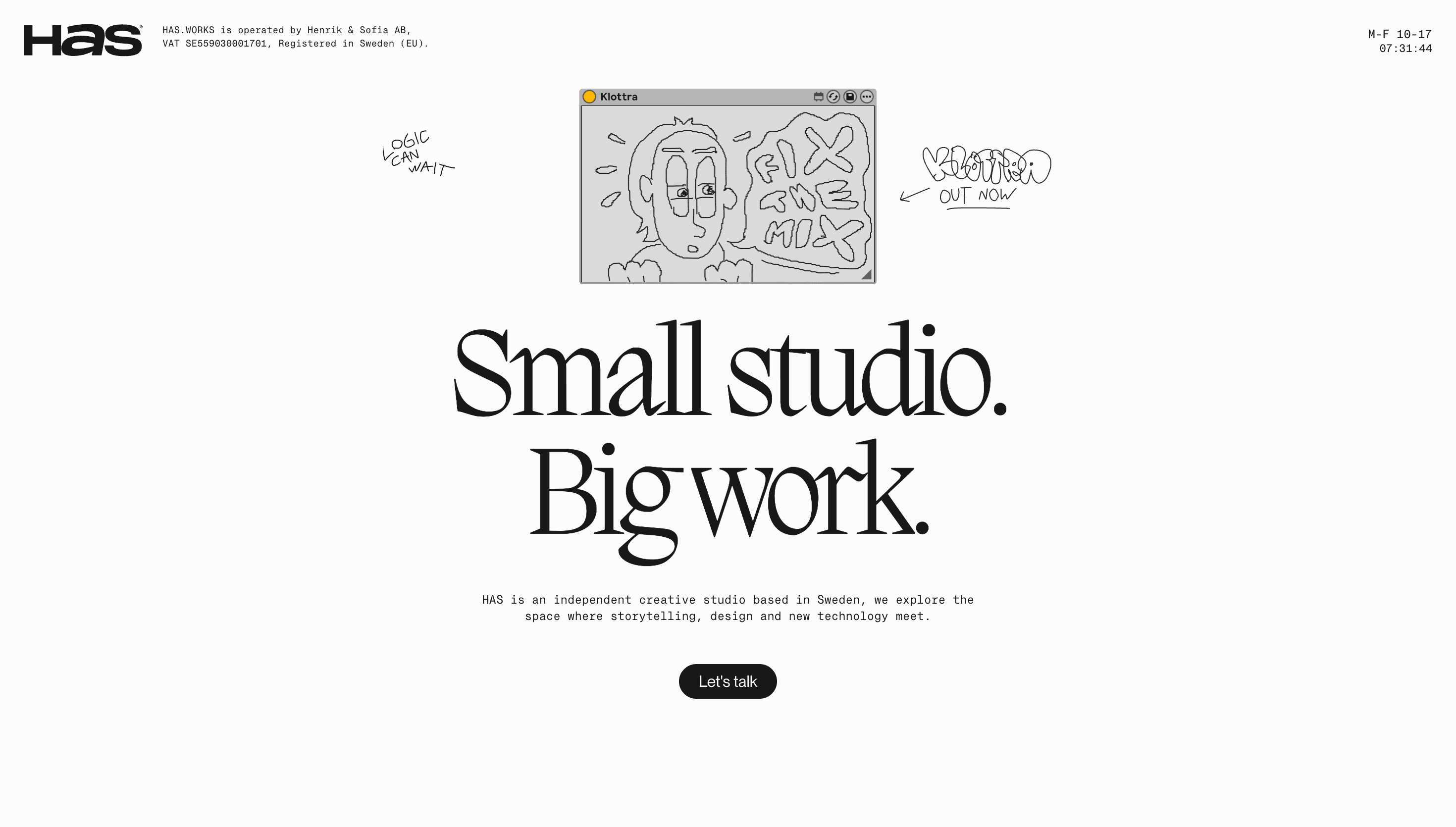HAS.WORKS — Agency, Studio website design