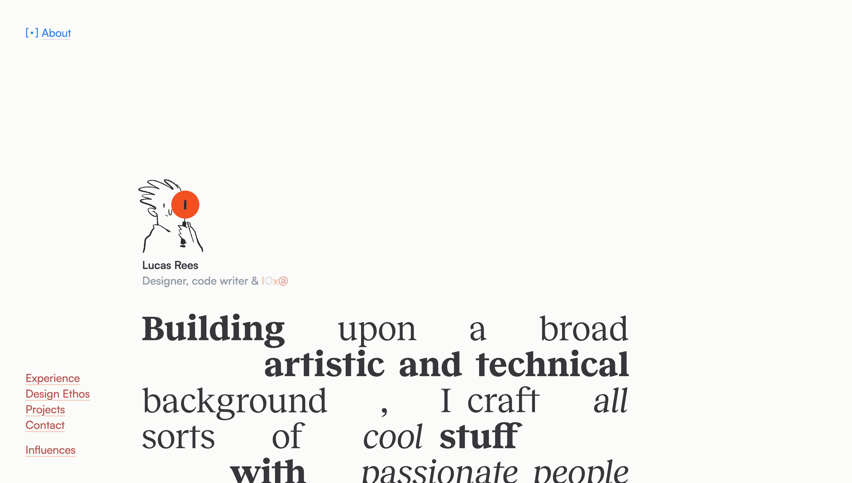 Lucas Rees — Designer, Developer website design