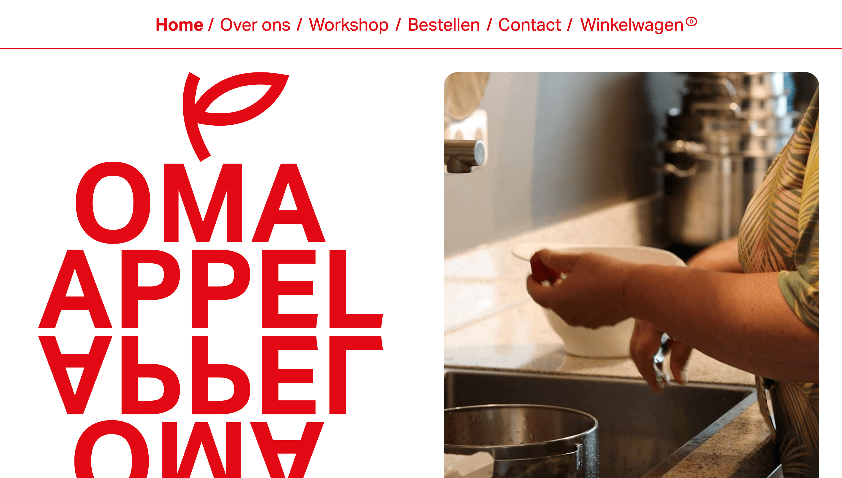 Oma Appel — Food, E-commerce website design