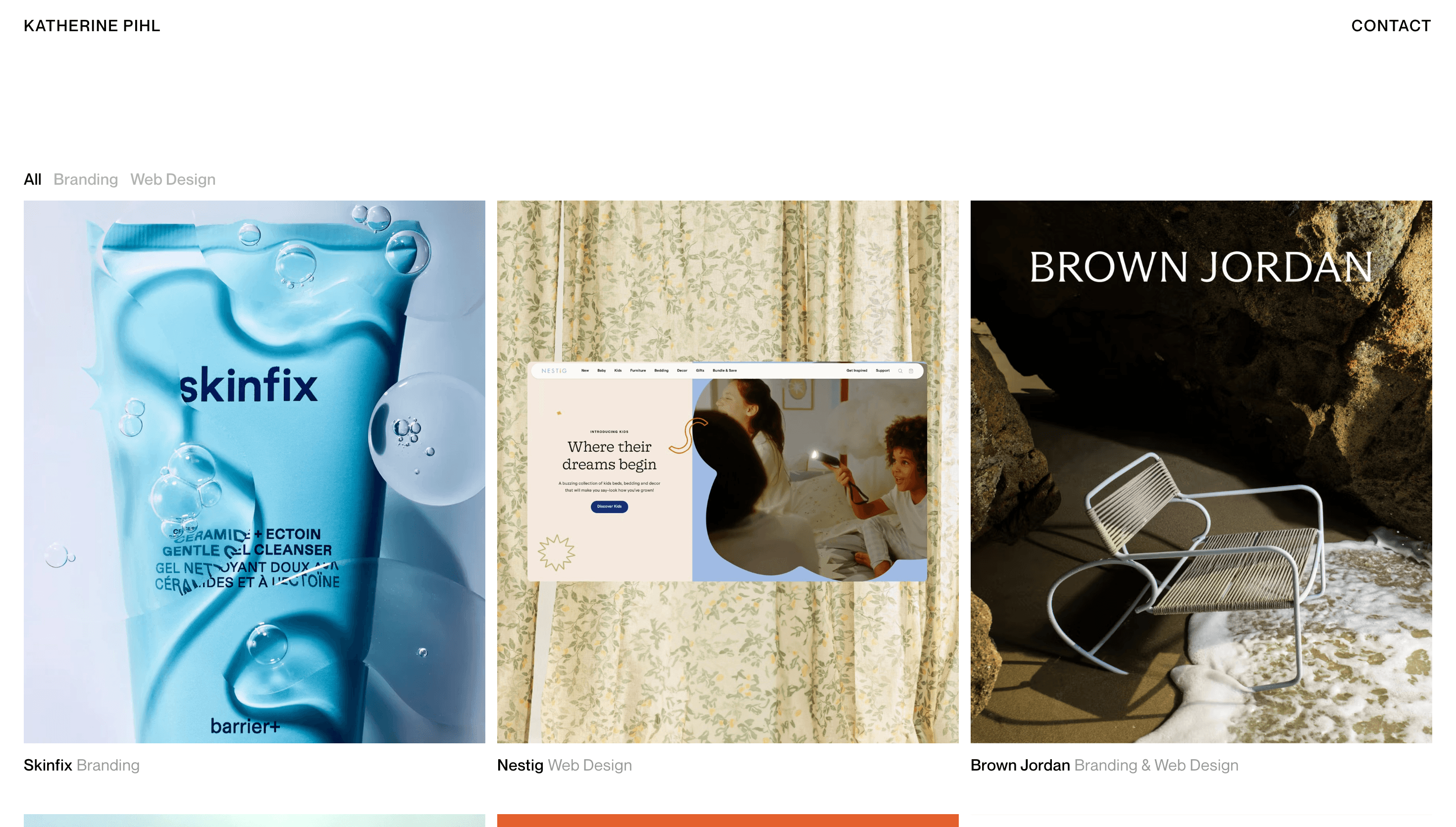 Katherine Pihl — Designer, Branding website design