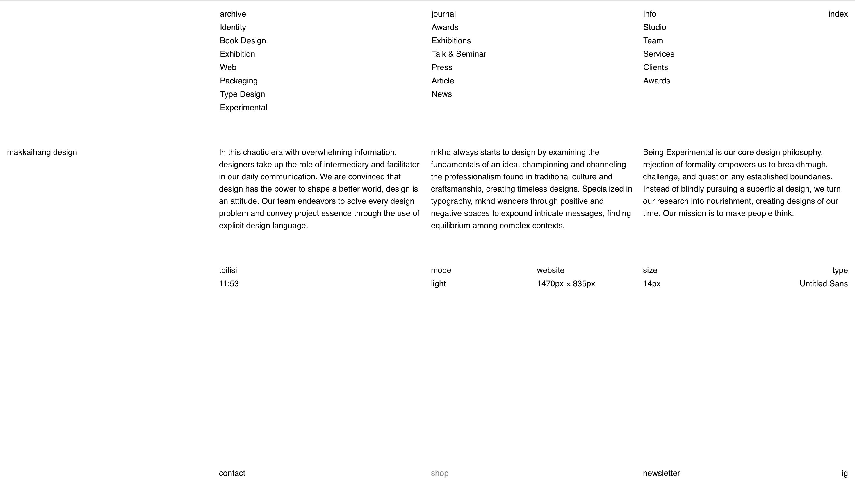 Makkaihang — Agency, Branding website design