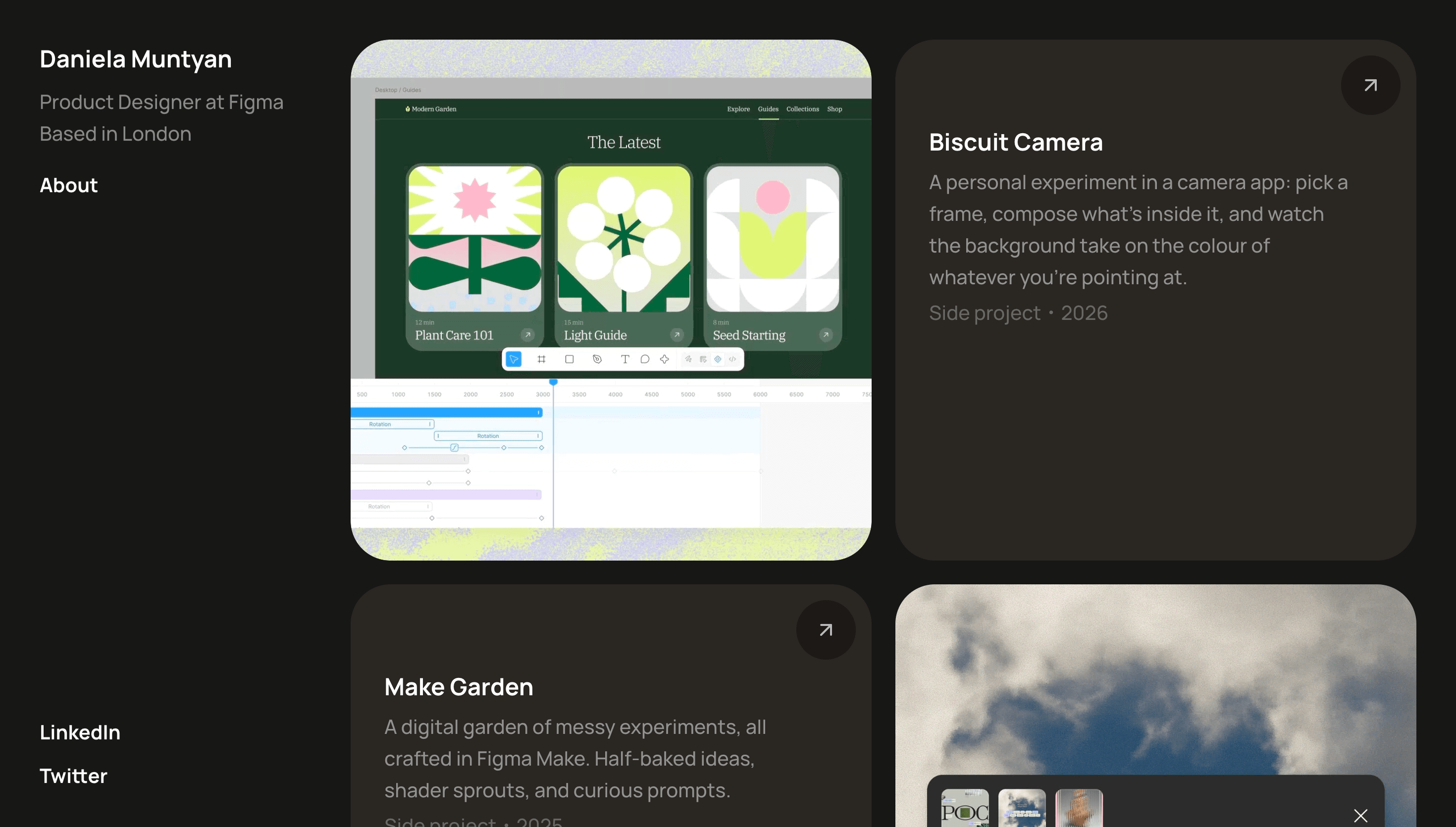 Daniela Muntyan — Designer, Portfolio website design