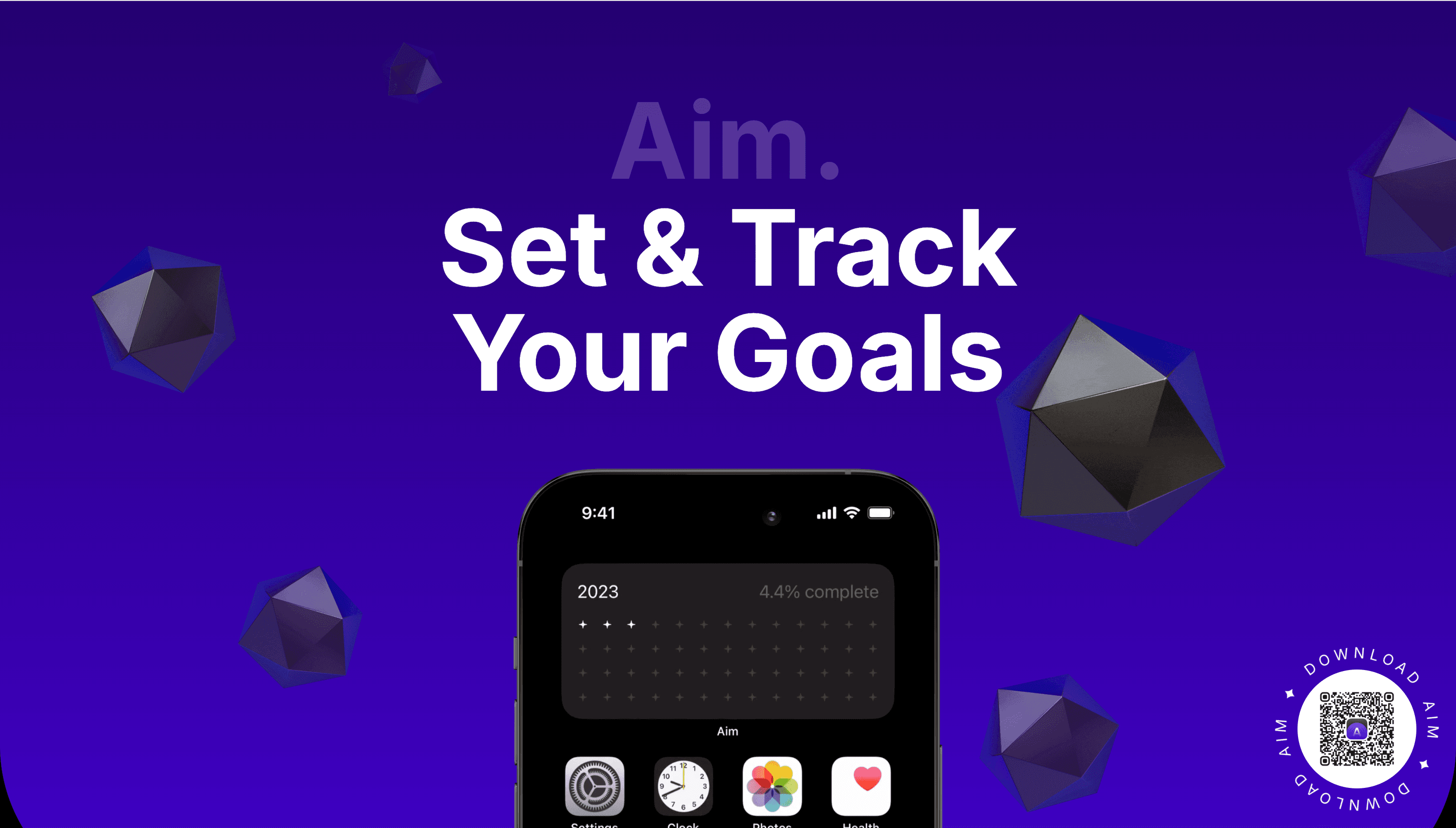 Aim — Productivity, Tasks website design