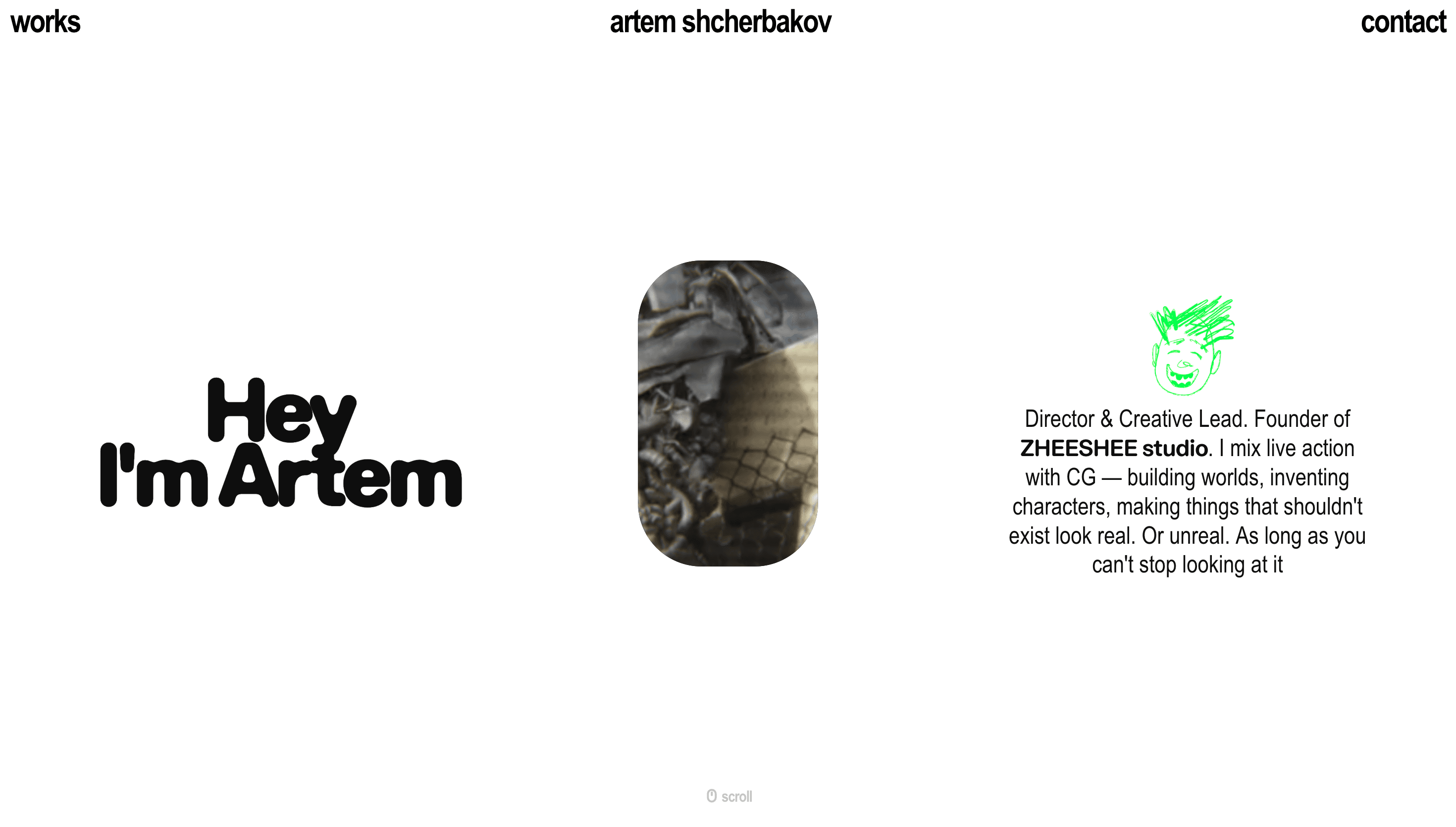 Artem Shcherbakov — Designer, Portfolio website design