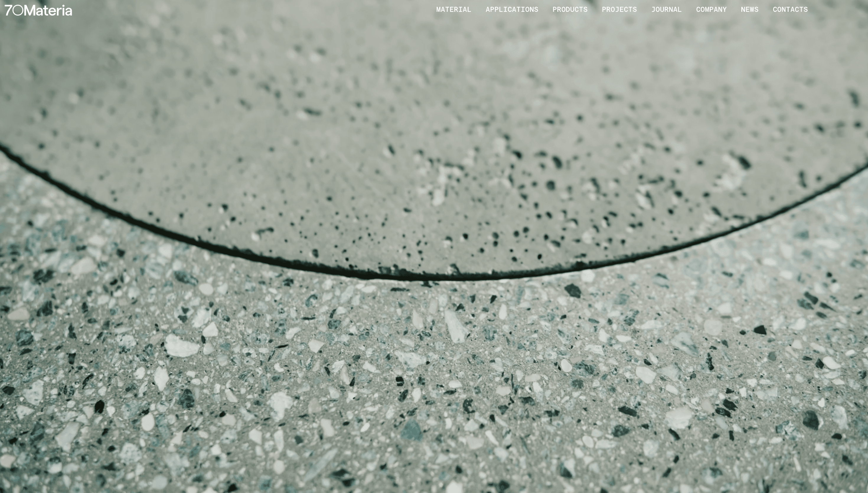 70Materia — Art, Culture website design