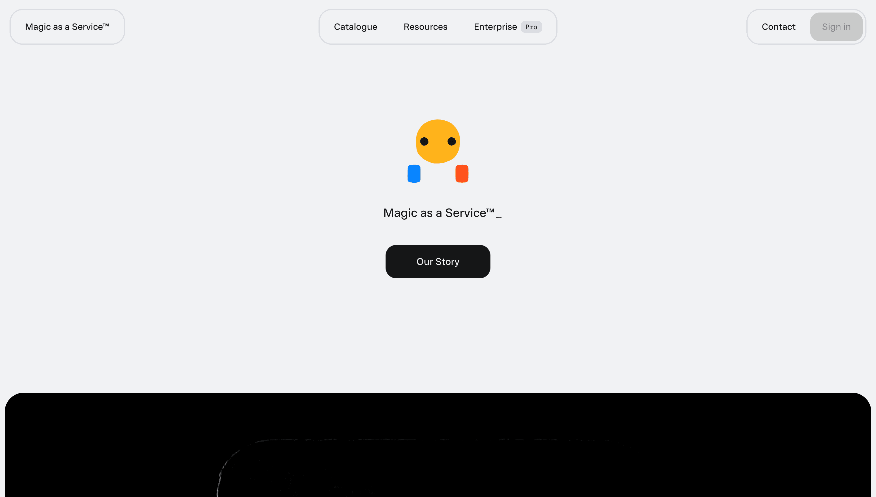 Magic as a Service™ — Agency, Tech website design