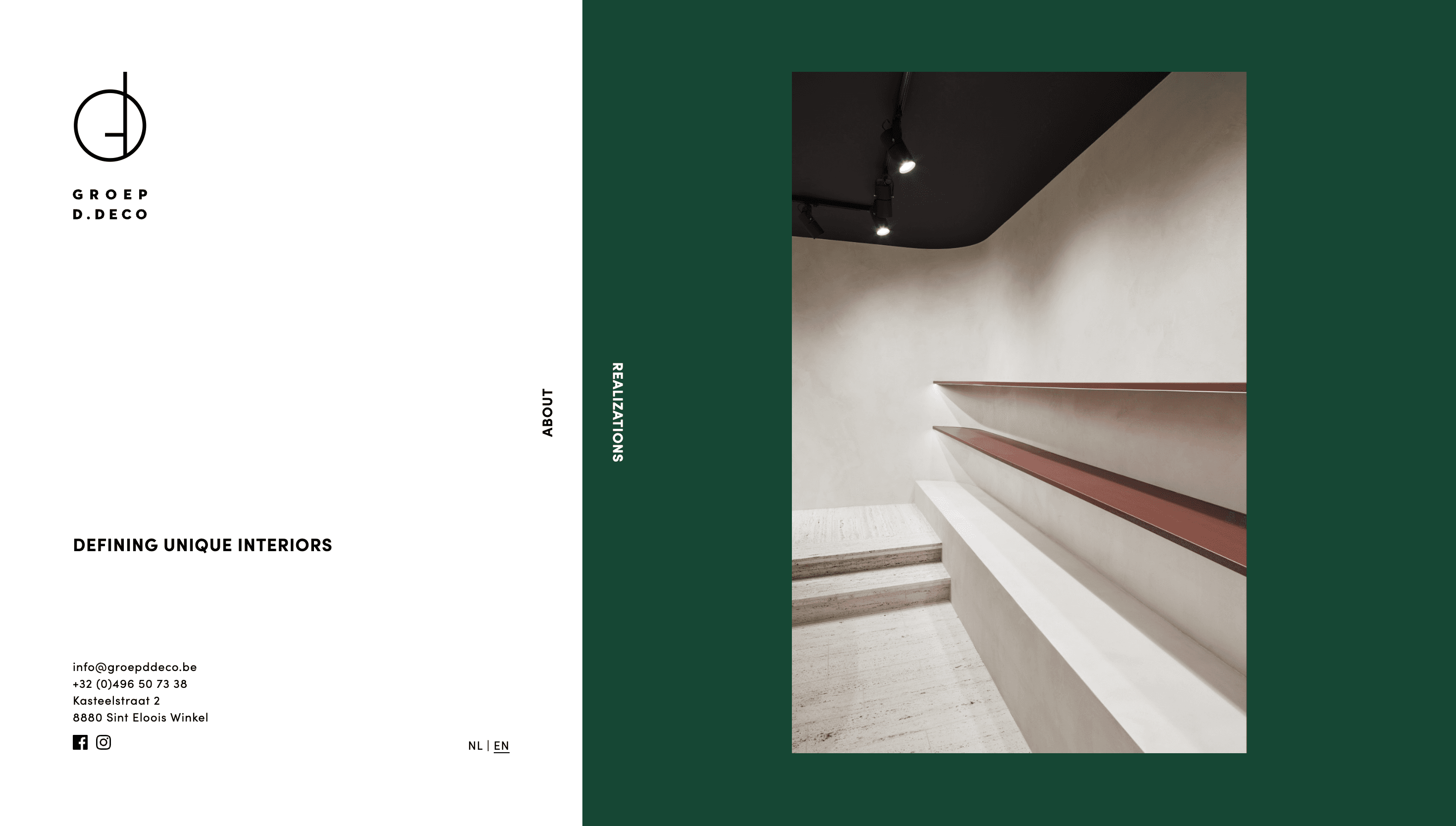 Groep D.Deco — Agency, Corporate website design