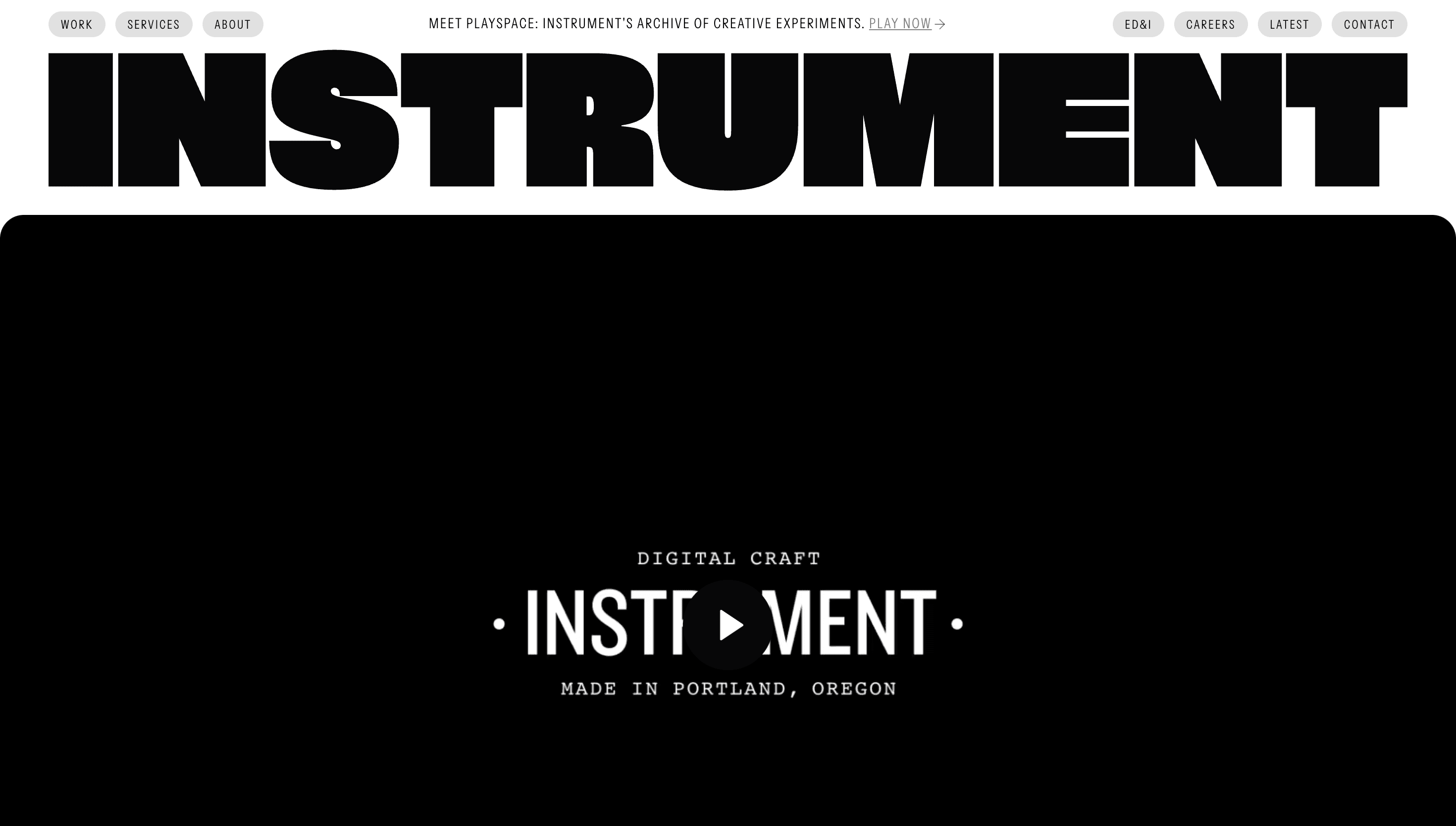 Instrument — Agency, Branding website design