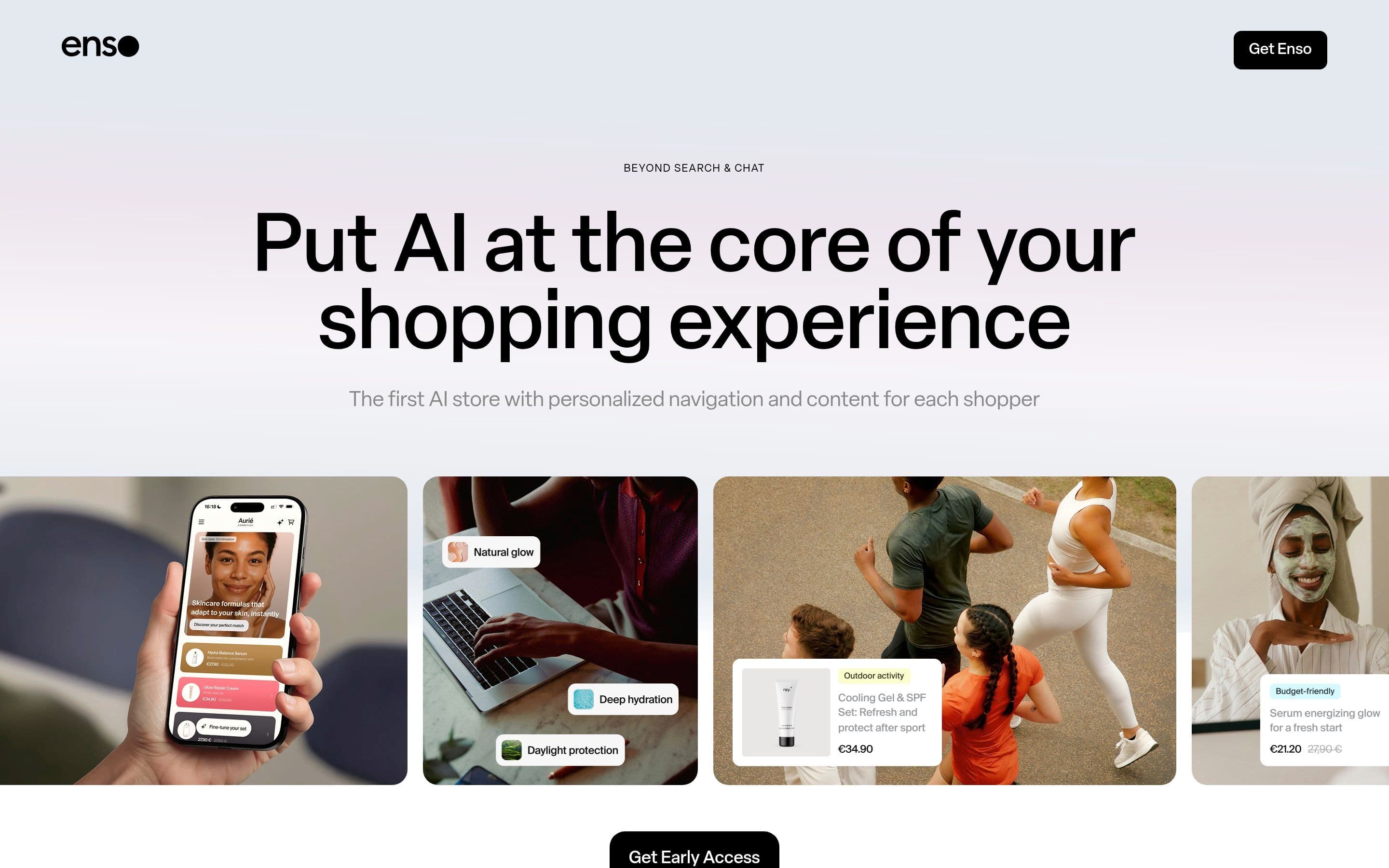Enso — E-commerce, SaaS website design