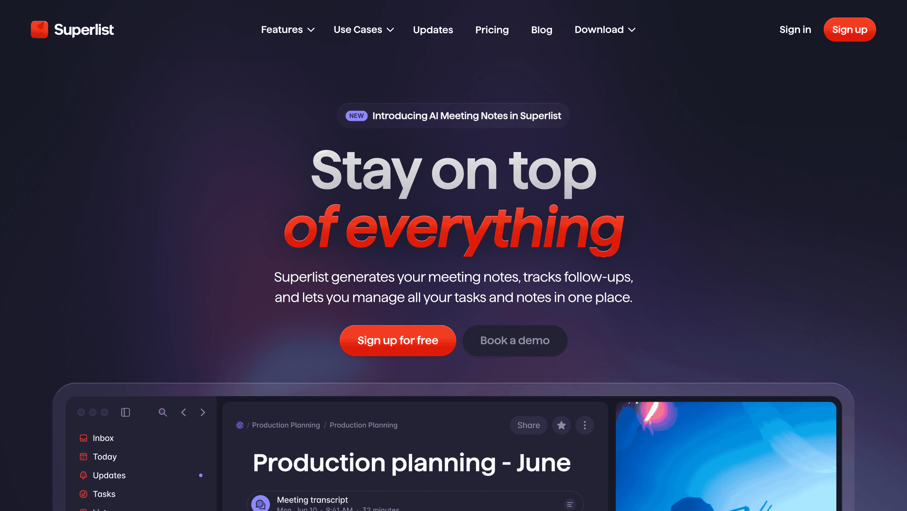 Superlist — SaaS, Motion website design