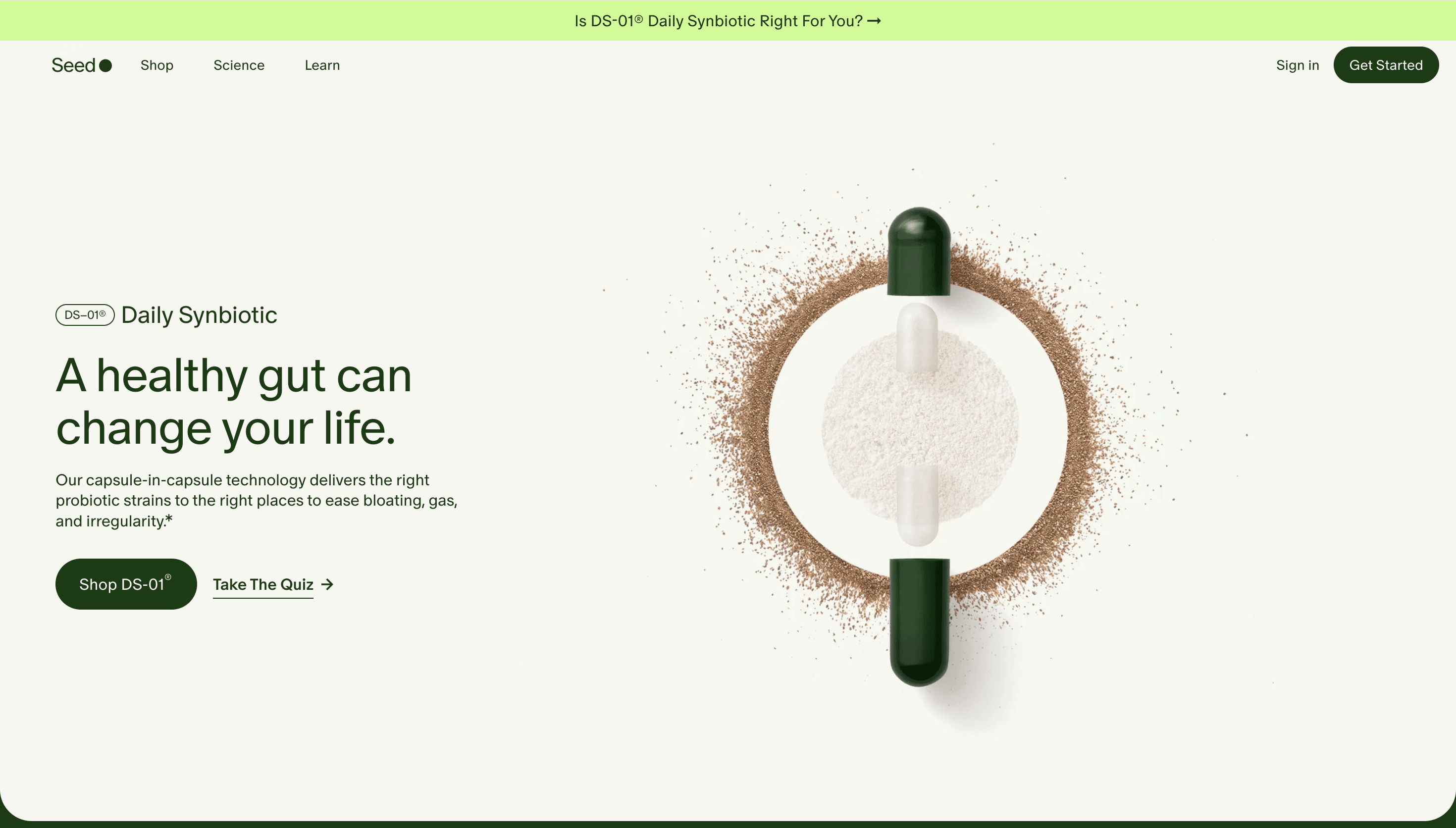 Seed — Health, Sustainability website design