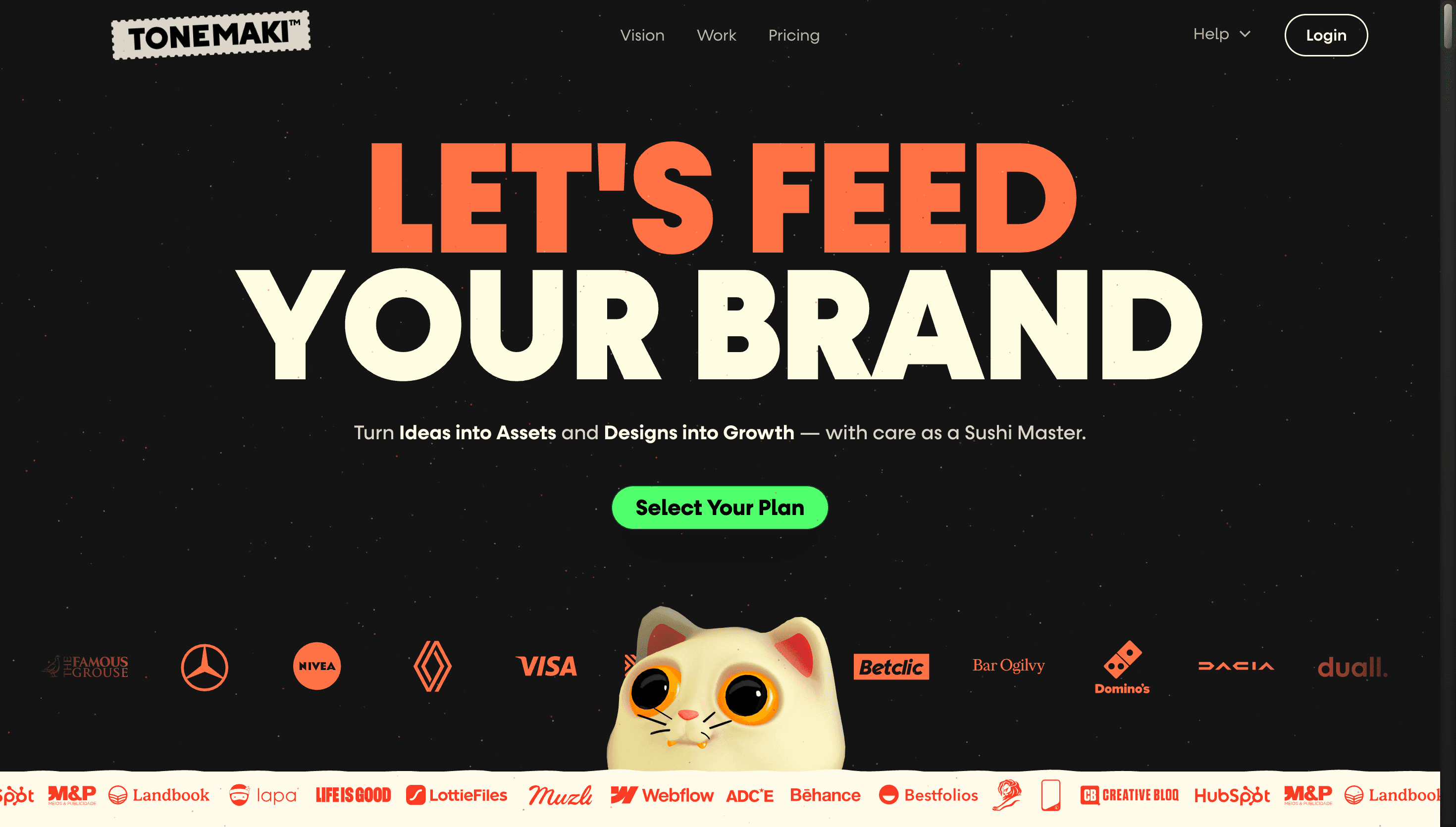 Tonemaki — Agency, Studio website design