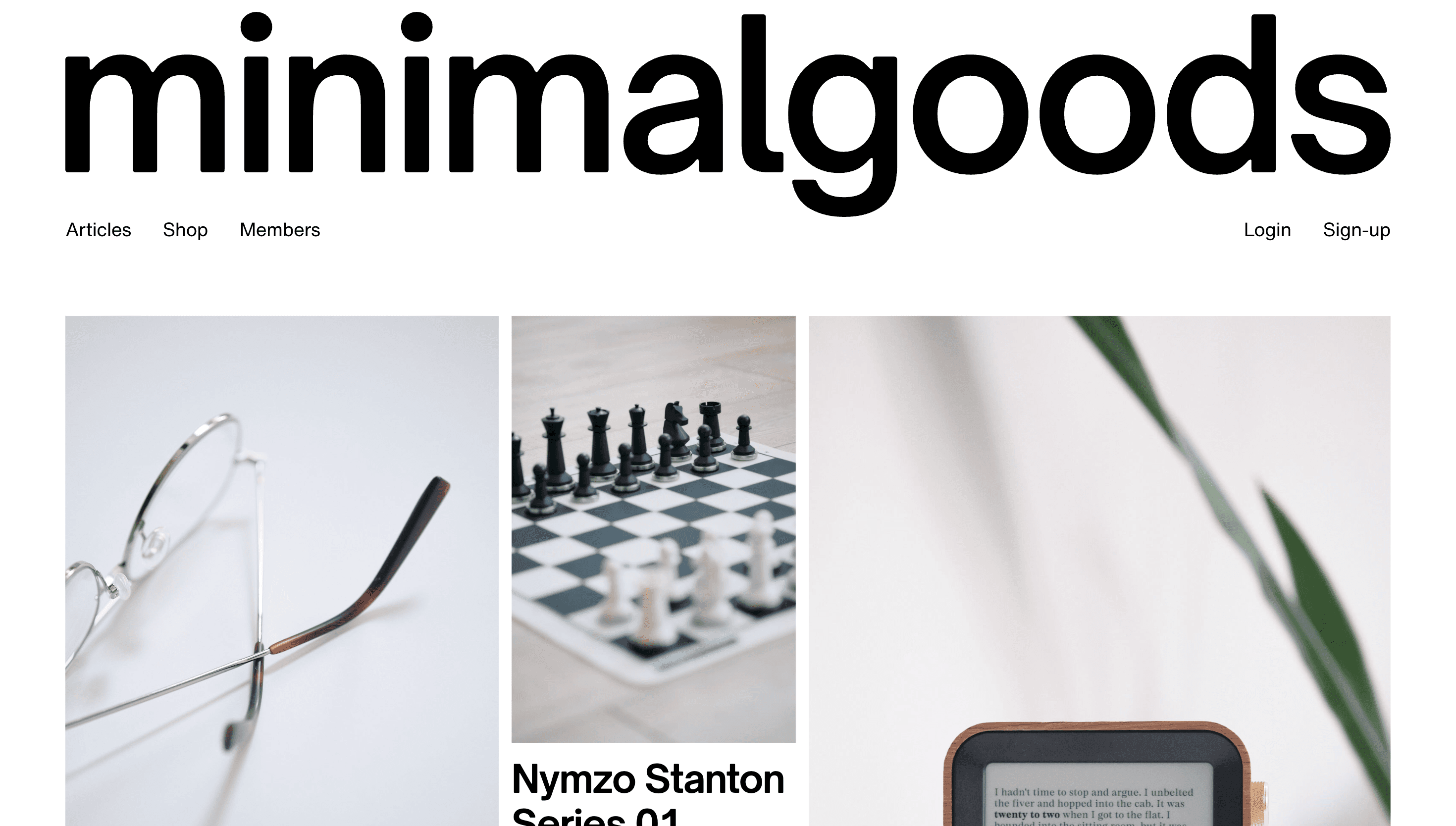 Minimalgoods — Minimal, Clean website design