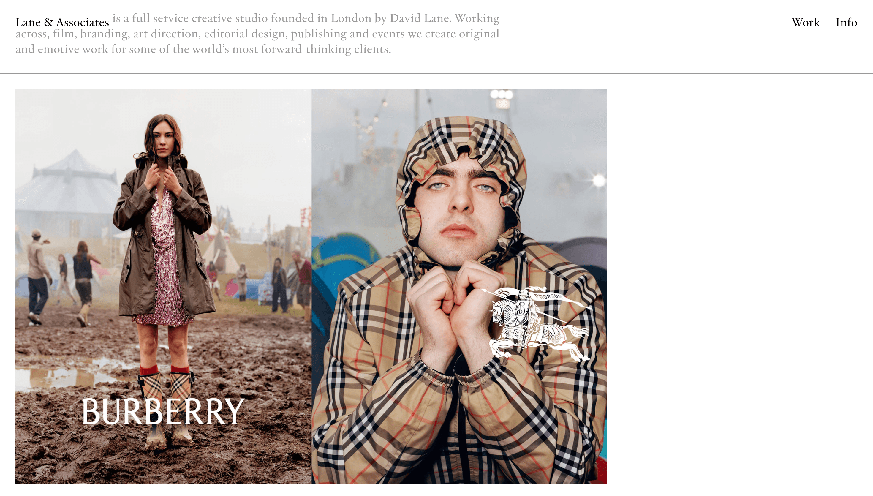 Lane & Associates — Agency, Studio website design