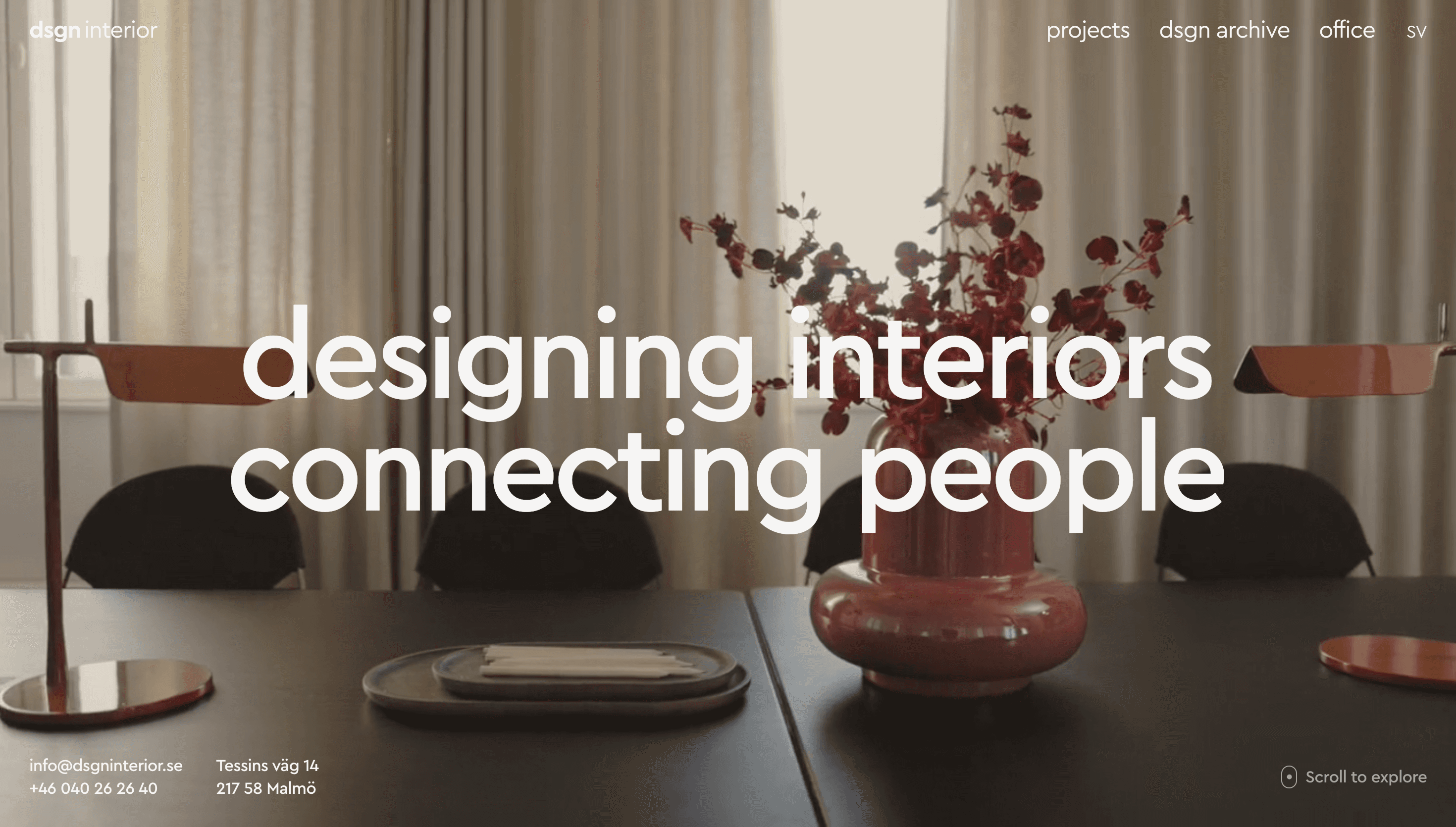 dsgn interior — Designer, Portfolio website design
