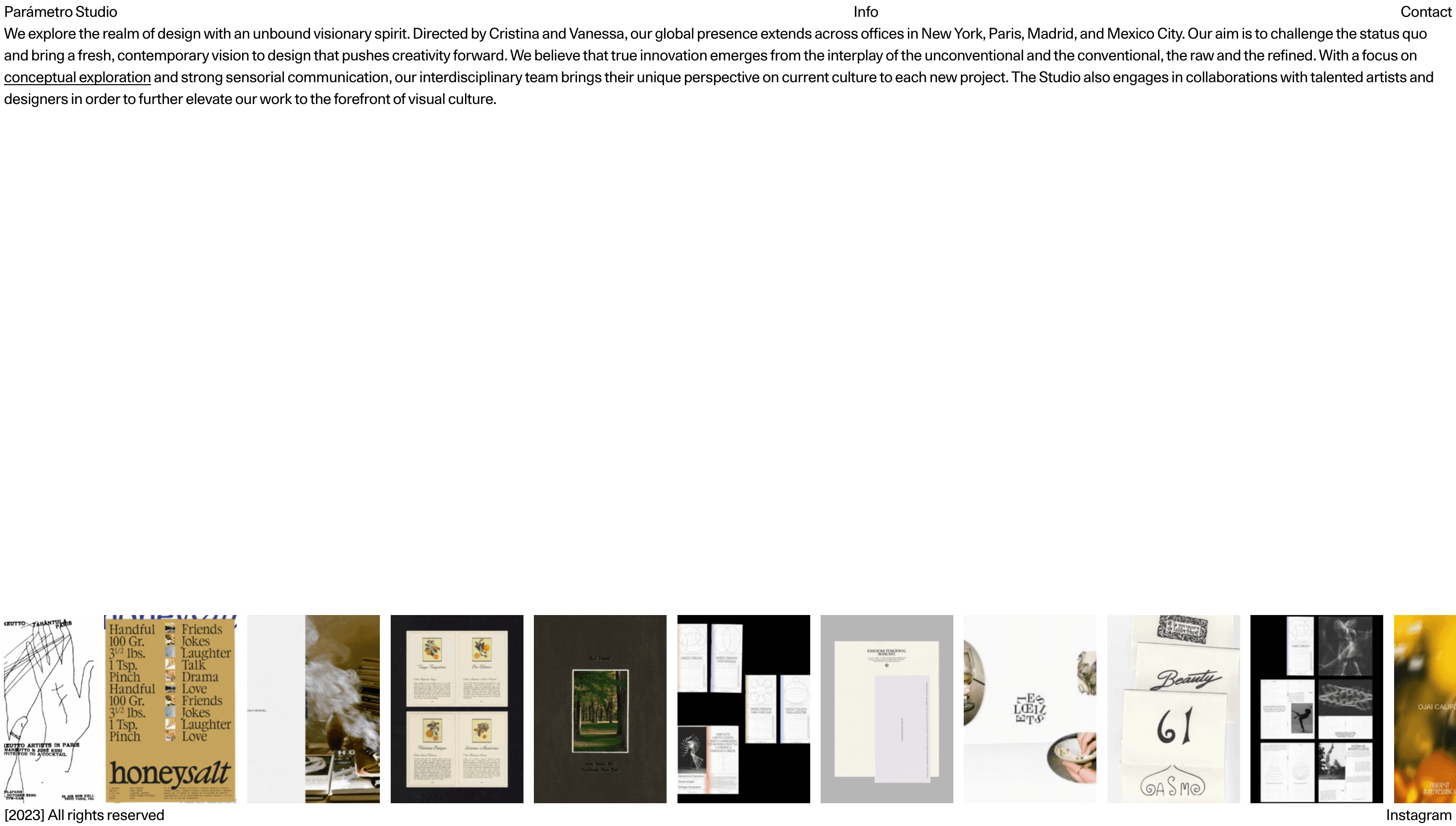 Parametro Studio — Studio, Agency website design