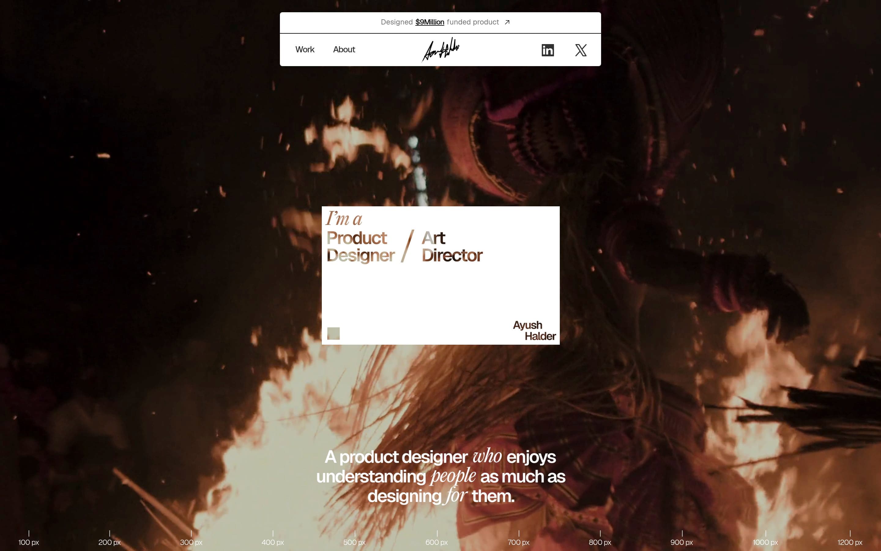 Ayush Halder — Portfolio, Designer website design