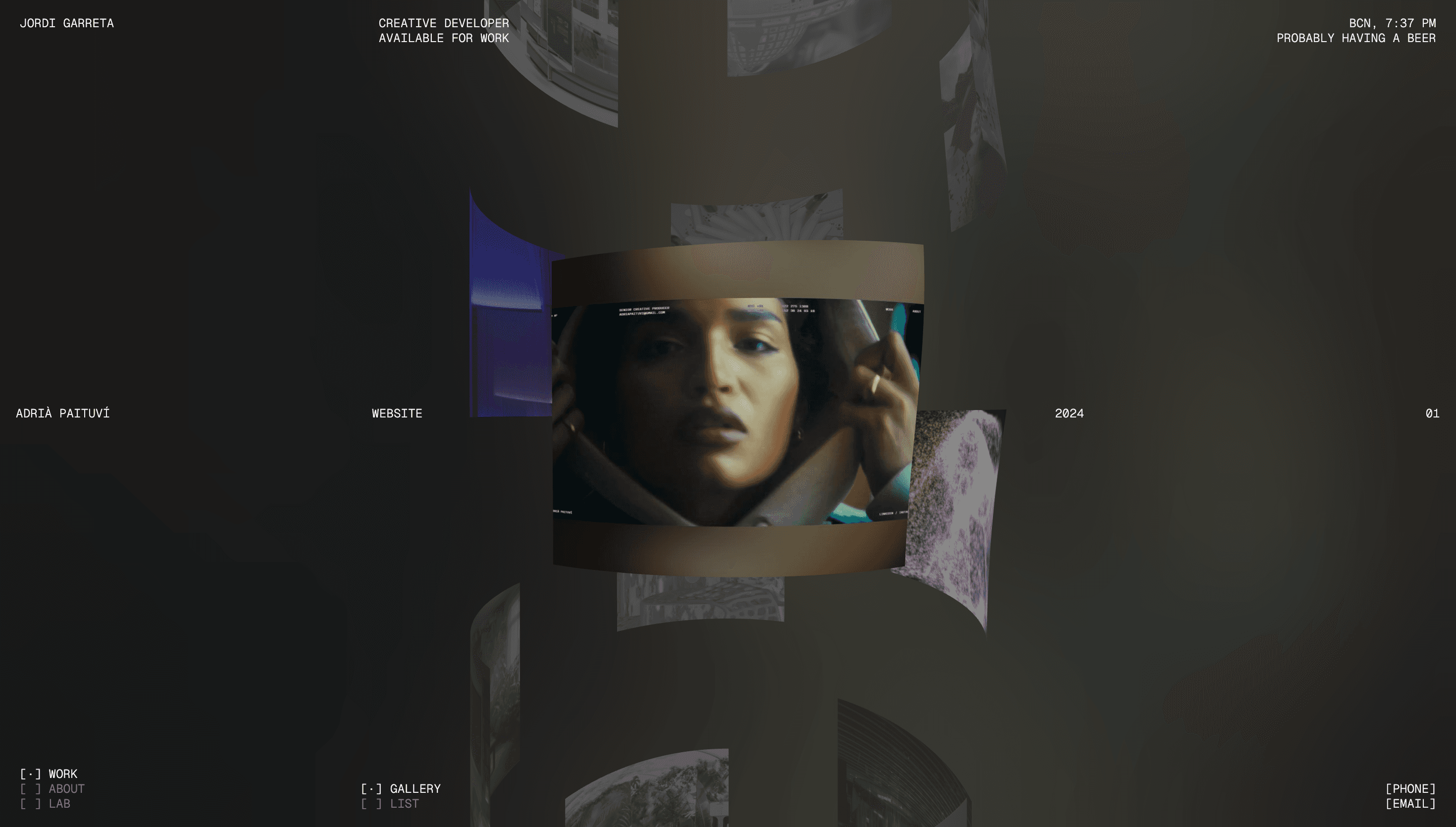 Jordi Garreta — Portfolio, Personal website design